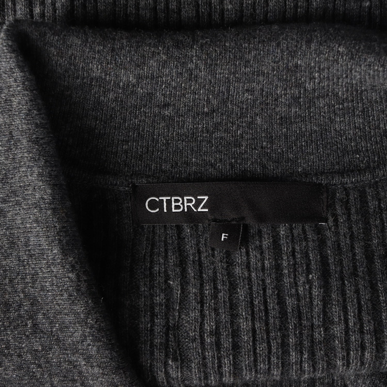 시티브리즈 24FW 레이스업 리본 니트 카라 원피스 그레이 이미지 3