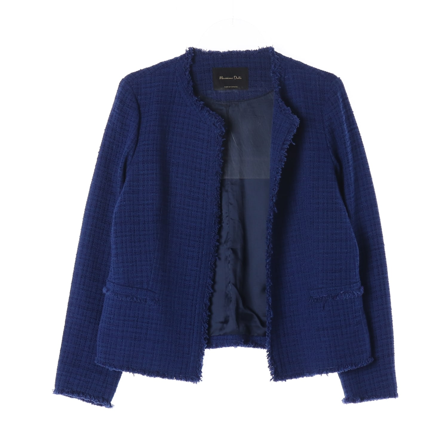 마시모두띠 트위드 오픈 프론트 재킷 트위드 자켓 네이비 이미지 1