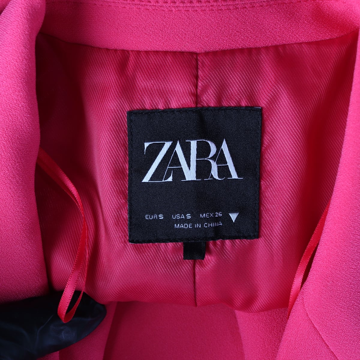 자라 더블 버튼 블레이저 재킷 하프 자켓 레드 상세 이미지 3