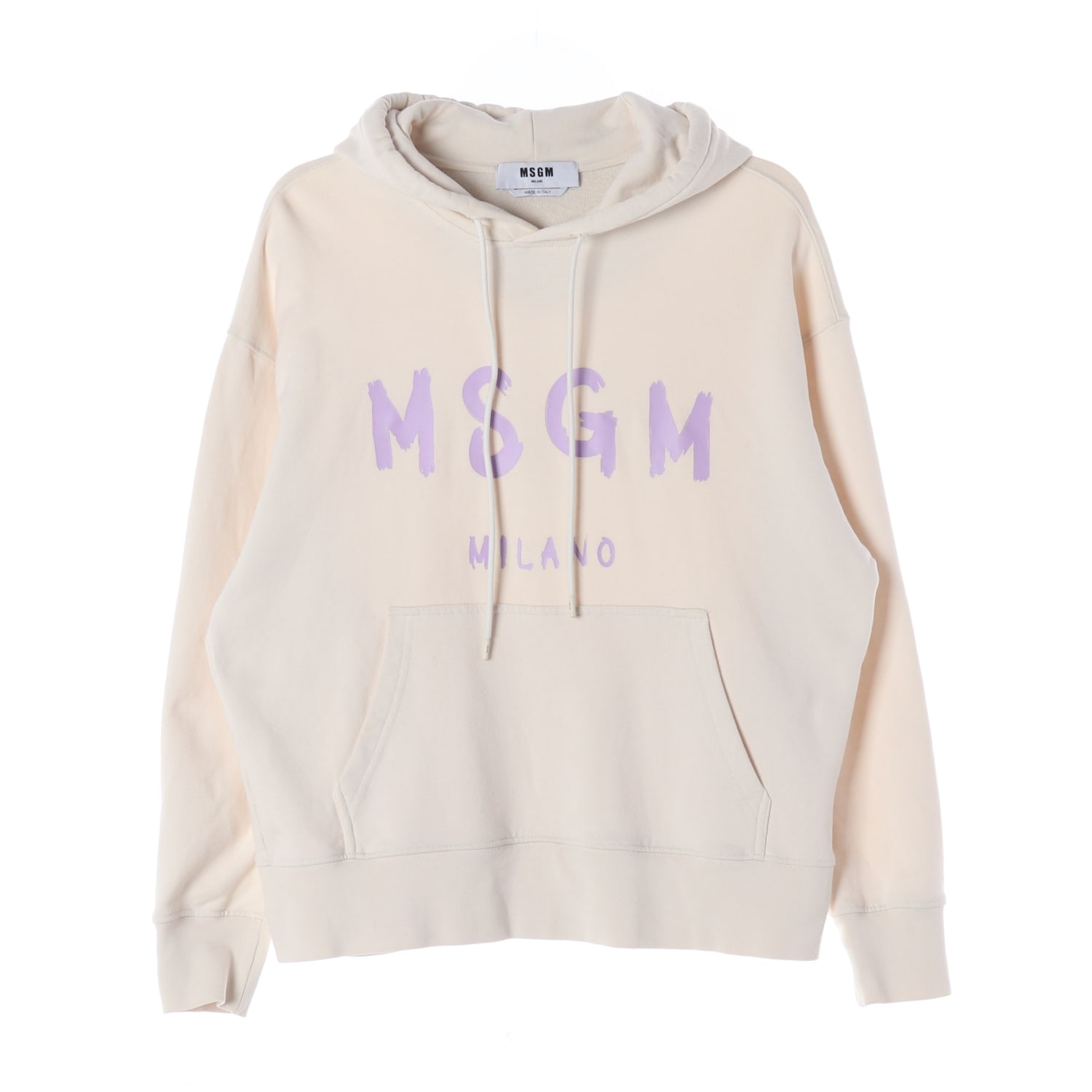 엠에스지엠 MSGM 로고 프린트 후드티 후디 크림  이미지 1