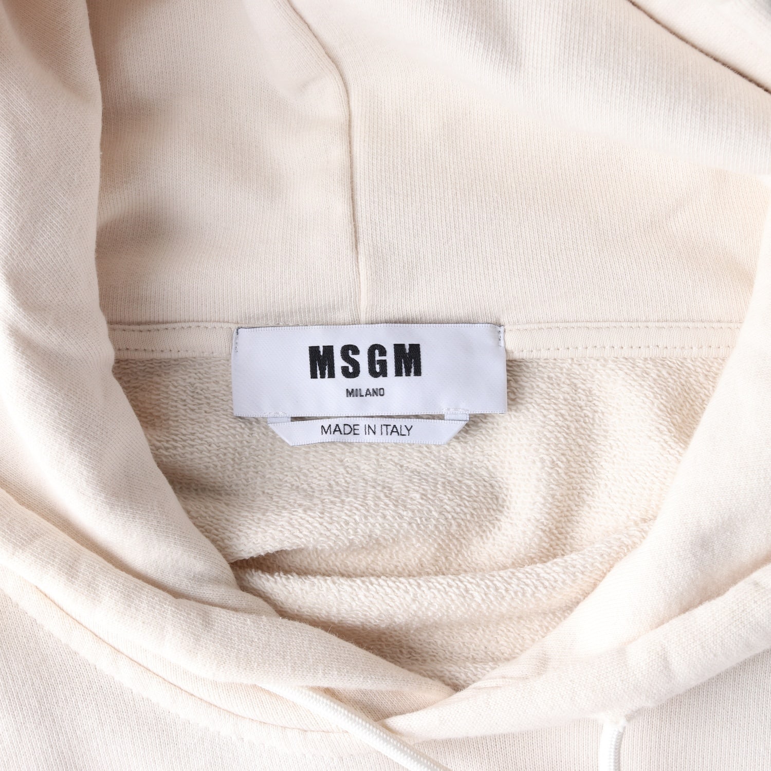 엠에스지엠 MSGM 로고 프린트 후드티 후디 크림  이미지 3