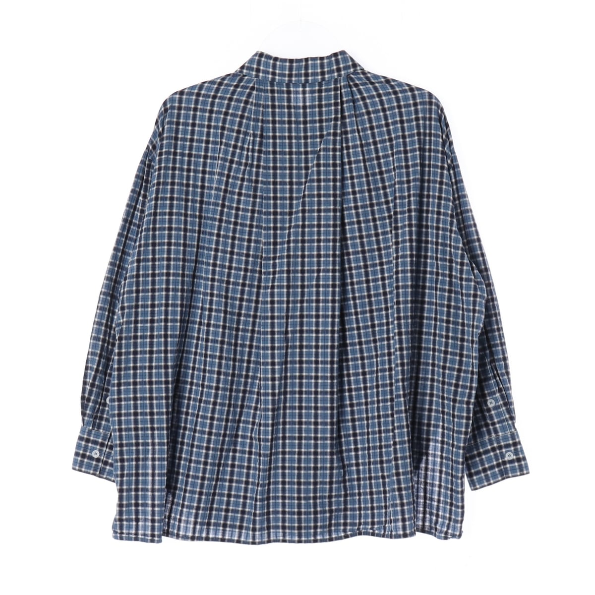 시티브리즈 25FW 노리 체크 패턴 오버핏 셔츠 블루  상세 이미지 2
