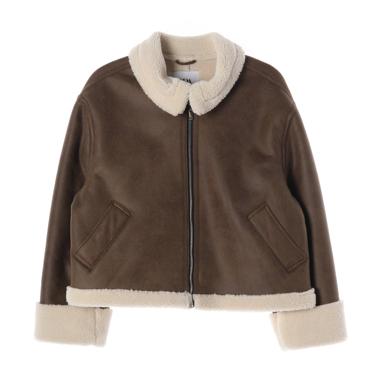 자라 ZARA 무스탕 재킷 스웨이드 코트  상세 이미지 1