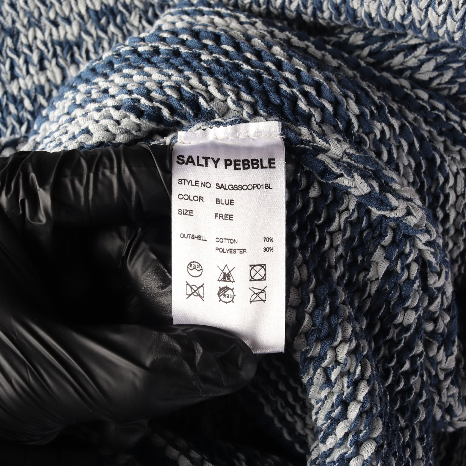 솔티페블 보카시 슬리브리스 뷔스티에 니트 롱 원피스 블루  이미지 4