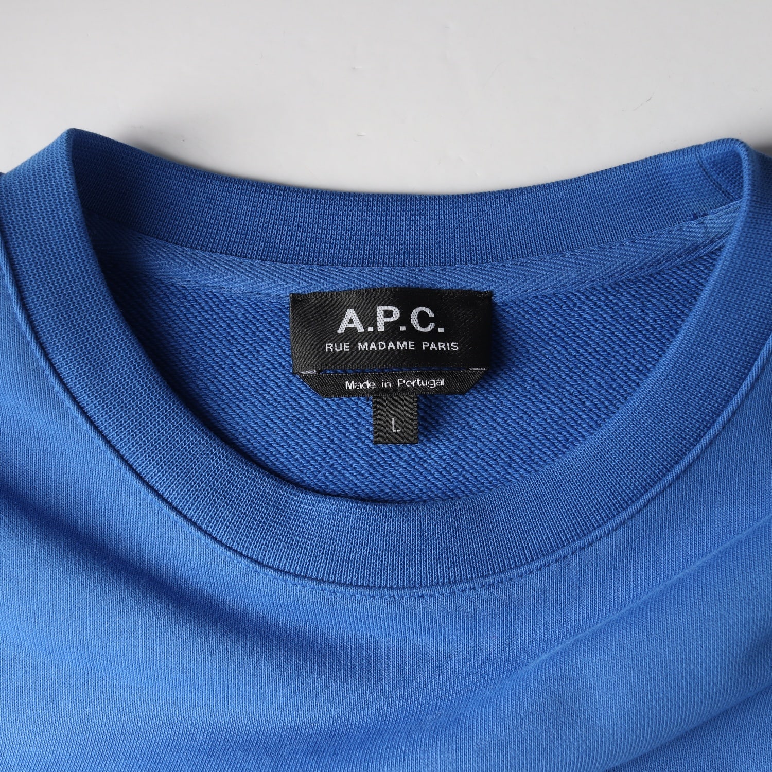 아페쎄 APC 21FW 로고 자수 맨투맨 스웨트셔츠 블루 이미지 3