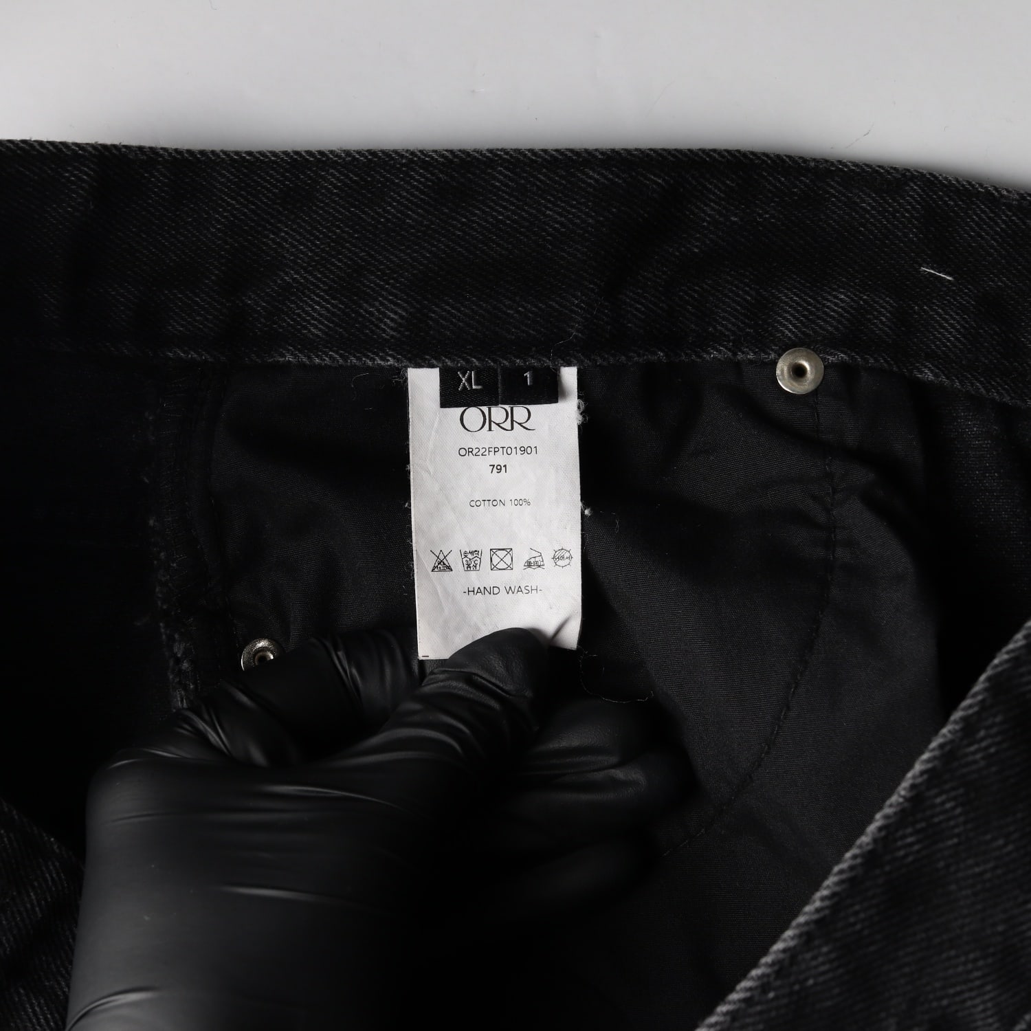 오르 ORR 22FW 와이드 블랙진 코튼 데님 팬츠 워시드 블랙  이미지 4