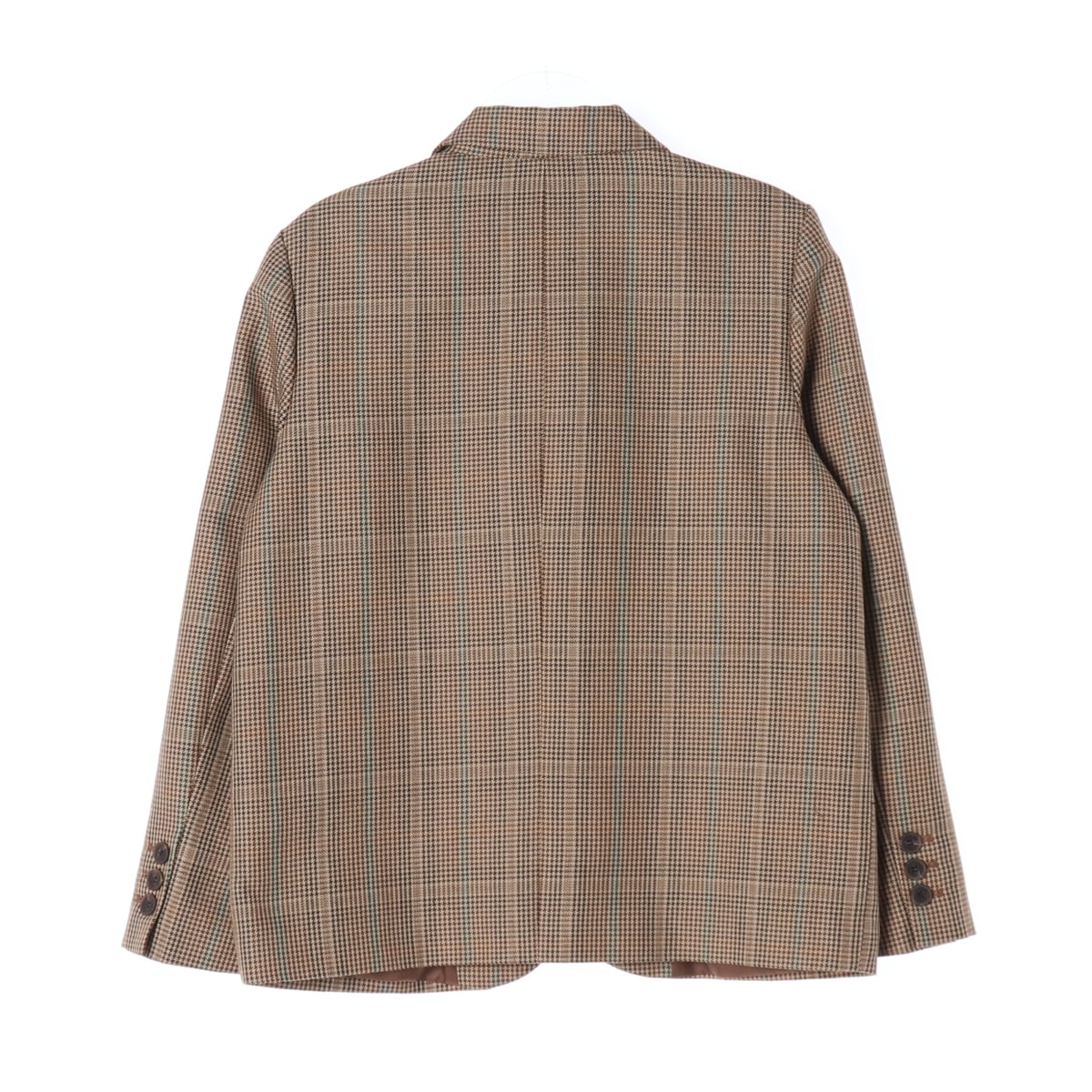 나인 22FW 울 블렌드 체크 패턴 블레이저 재킷 자켓 브라운  상세 이미지 2