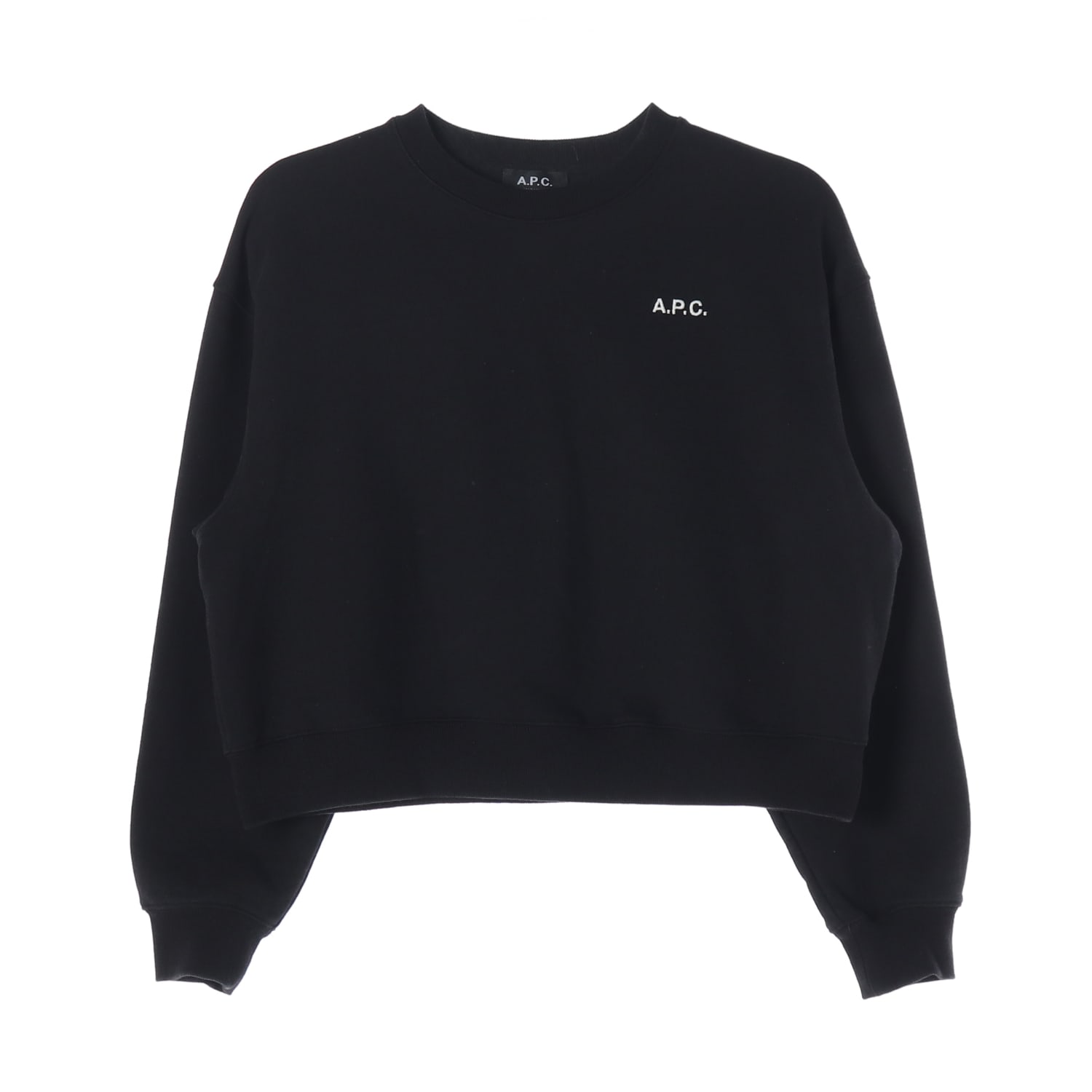 아페쎄 APC 22FW 로고 프린트 크롭 맨투맨 스웨트셔츠  이미지 1