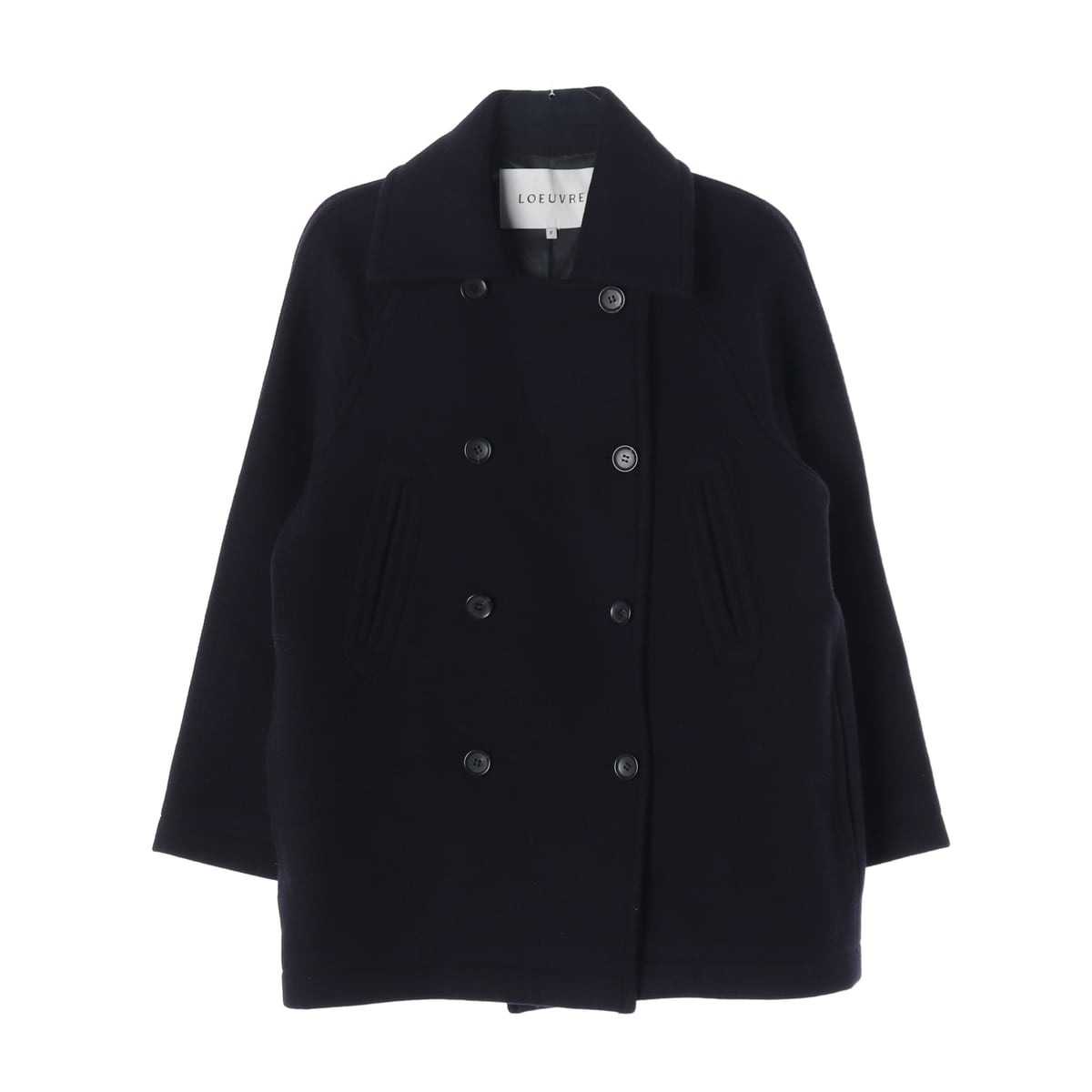 루에브르 22FW 울 블렌드 더블 버튼 하프 코트 상세 이미지 1