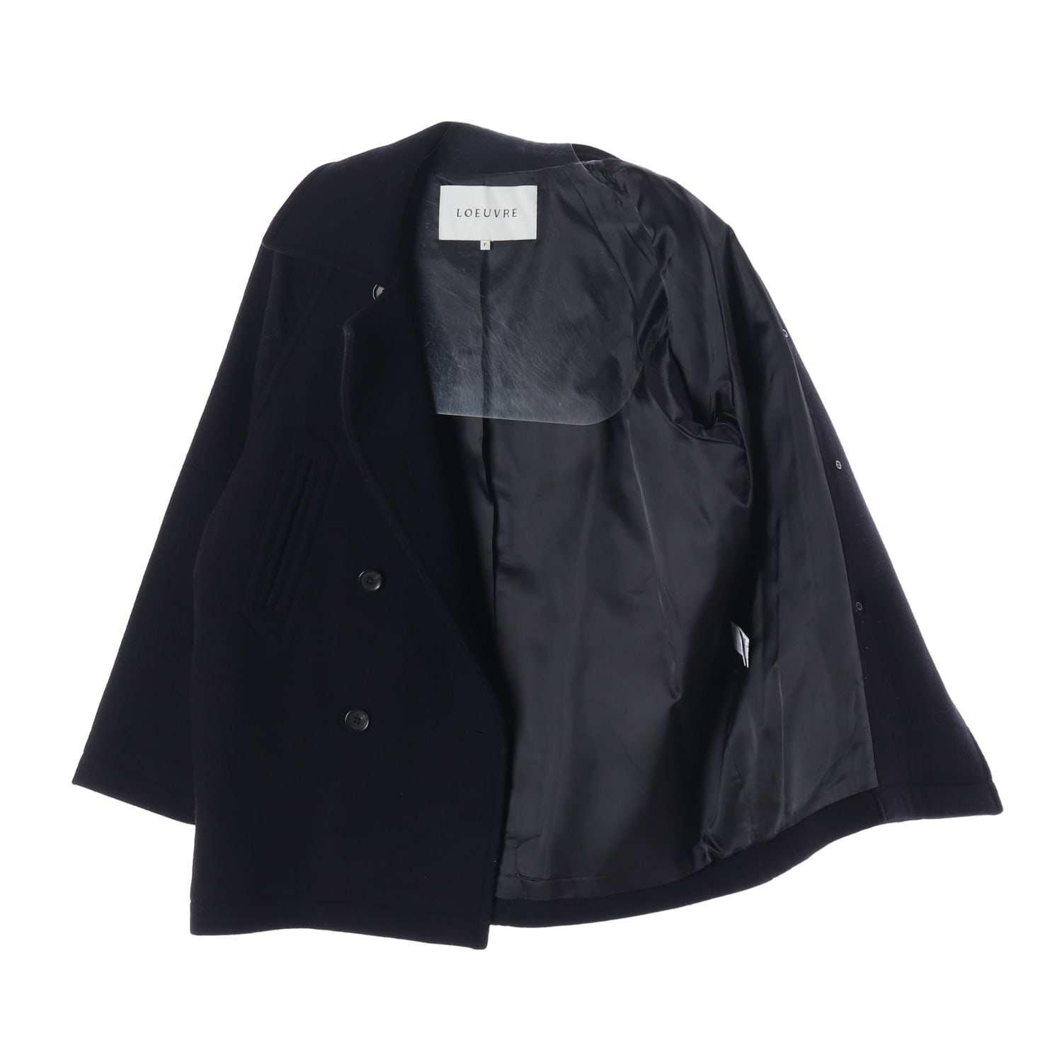 루에브르 22FW 울 블렌드 더블 버튼 하프 코트 이미지 2
