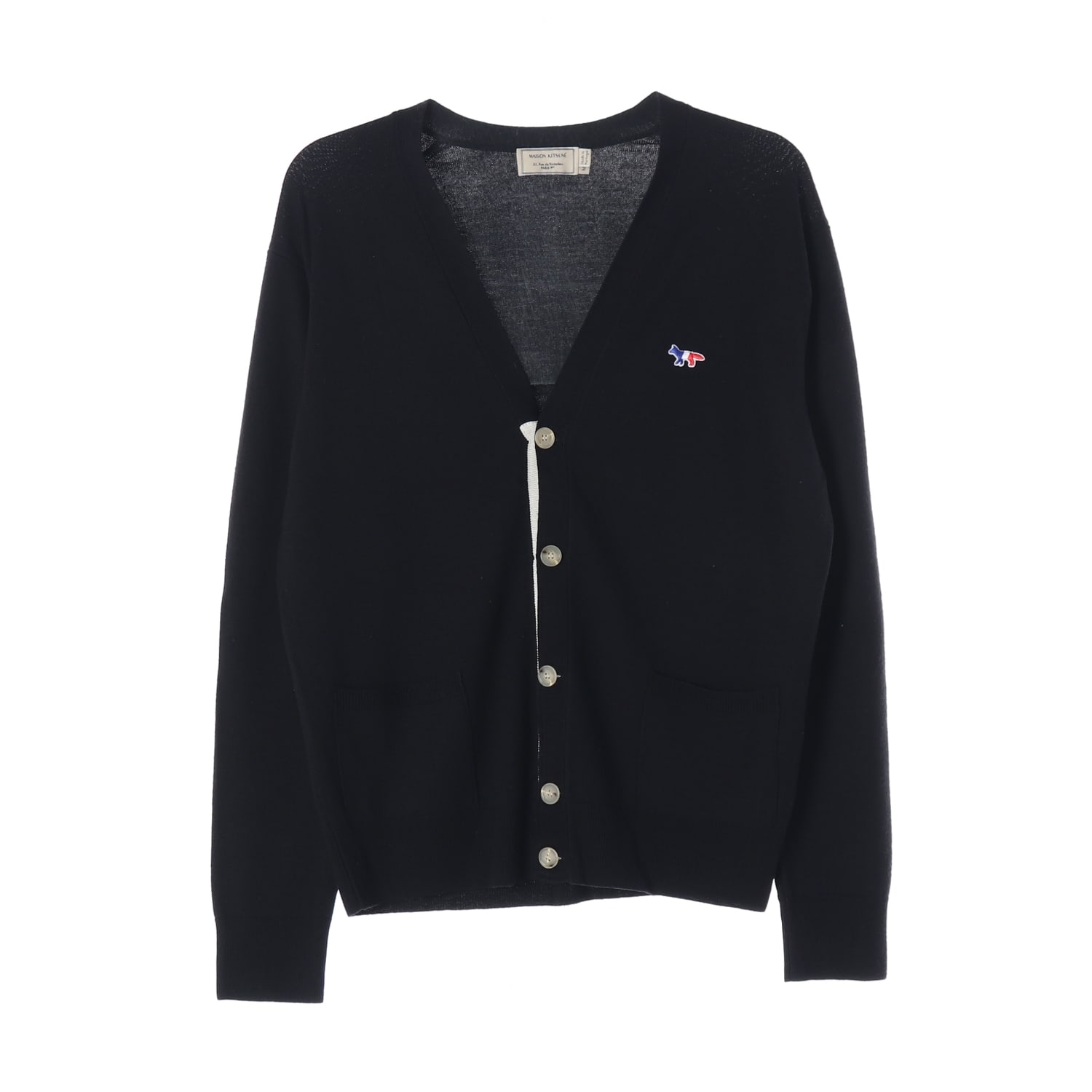 메종키츠네 트라이컬러 폭스 패치 클래식 가디건 이미지 1
