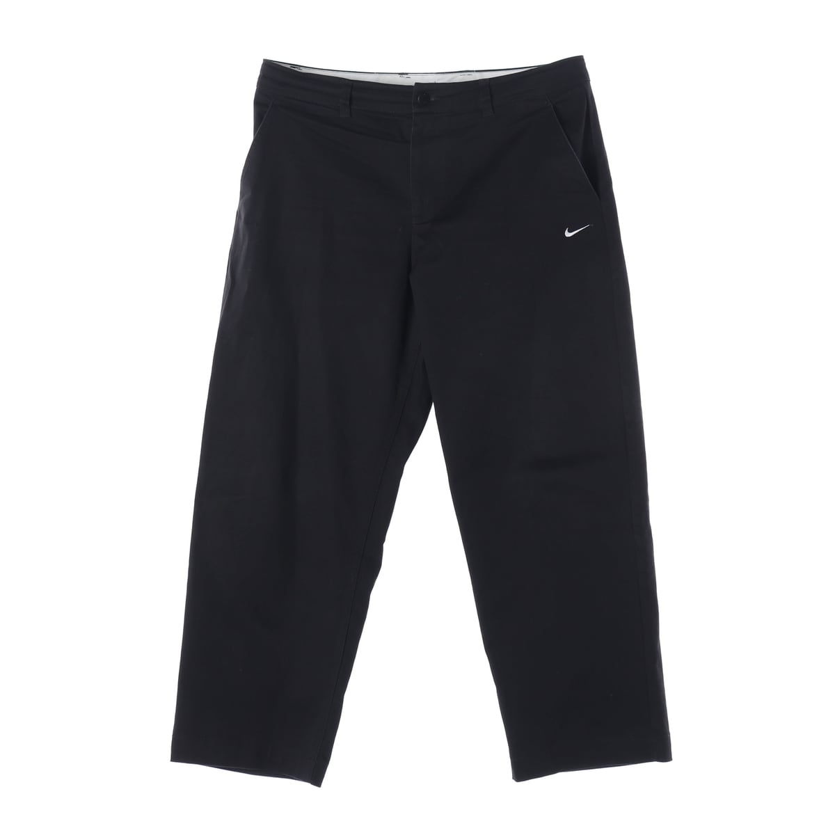 나이키 22FW 로고 자수 와이드핏 코튼 치노 팬츠 면바지 블랙 상세 이미지 1