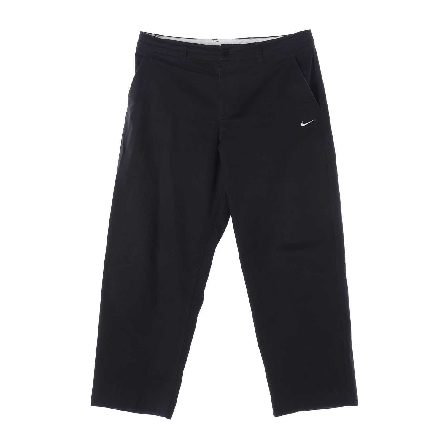 나이키 22FW 로고 자수 와이드핏 코튼 치노 팬츠 면바지 블랙 이미지 1