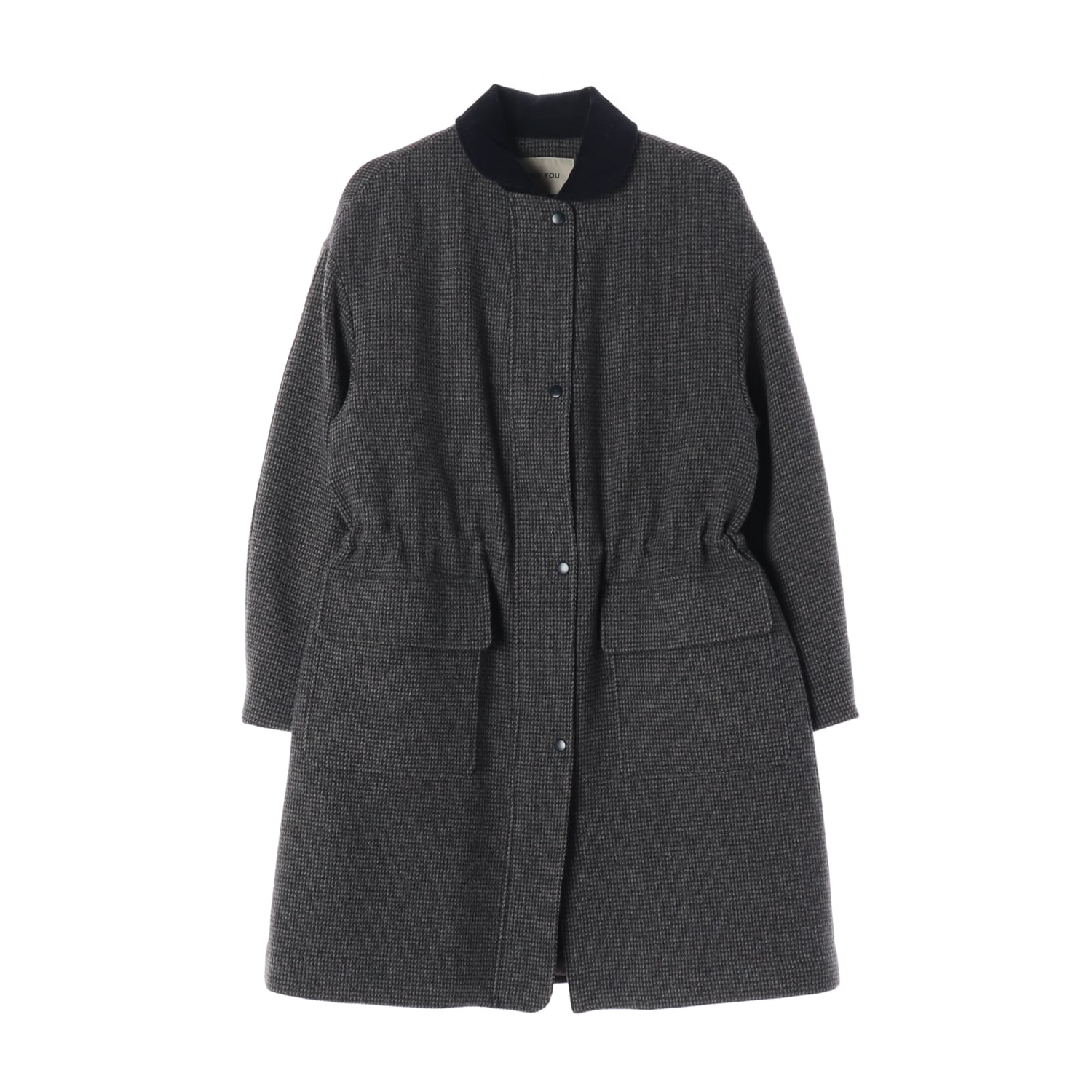 앤유 24FW 울 100% 집업 롱 코트 이미지 1