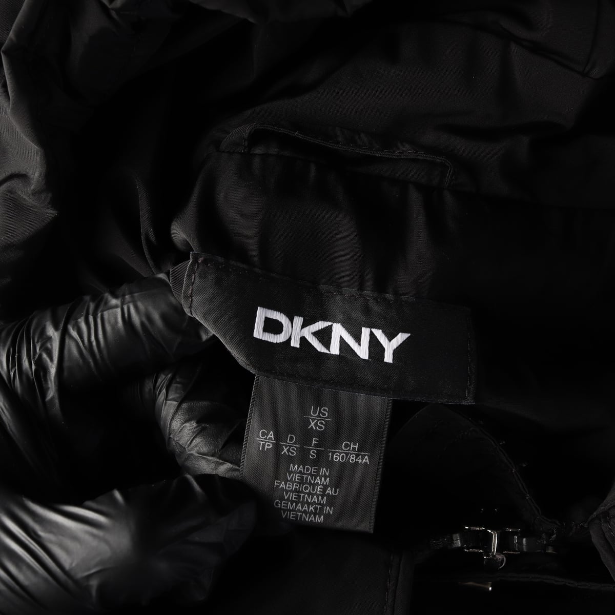 디케이엔와이 DKNU 글로시 후드 롱 야상 사파리 점퍼 재킷 블랙  상세 이미지 3