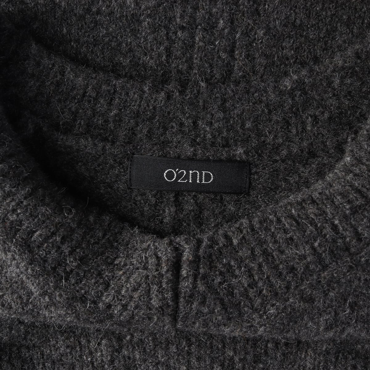 오즈세컨 22FW 울 블렌드 니트 스웨터 다크그레이 상세 이미지 3