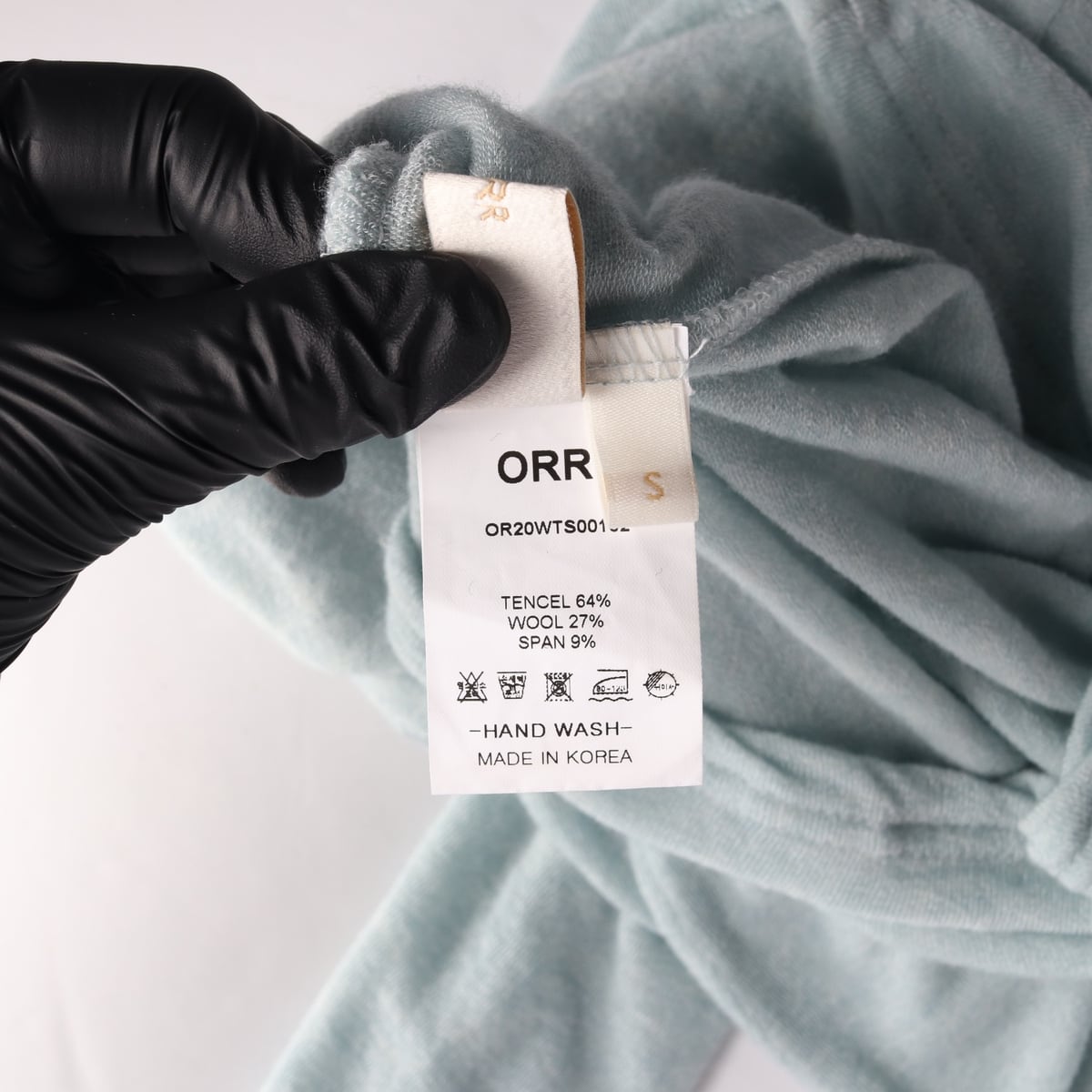 오르 ORR 울 텐셀 터틀넥 긴팔 티셔츠 롱 슬리브 스카이블루 상세 이미지 4