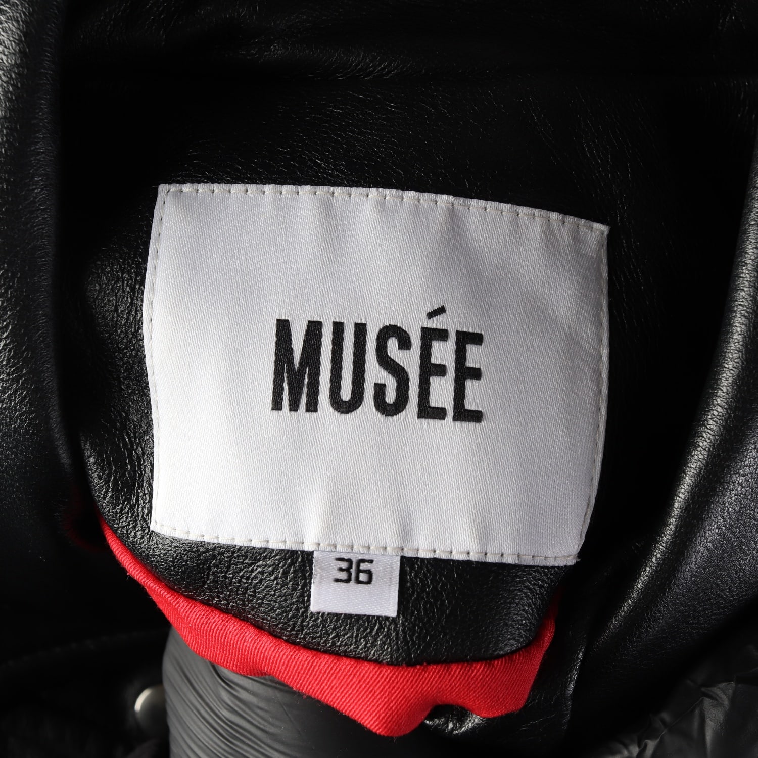 뮤제 MUSEE 램스킨 100% 레더 벨티드 가죽 재킷 자켓 이미지 3