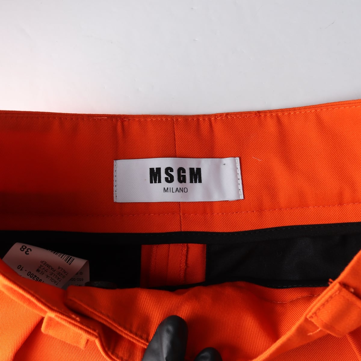 엠에스지엠 MSGM 핀턱 와이드 롤업 팬츠 슬랙스 오렌지 상세 이미지 3
