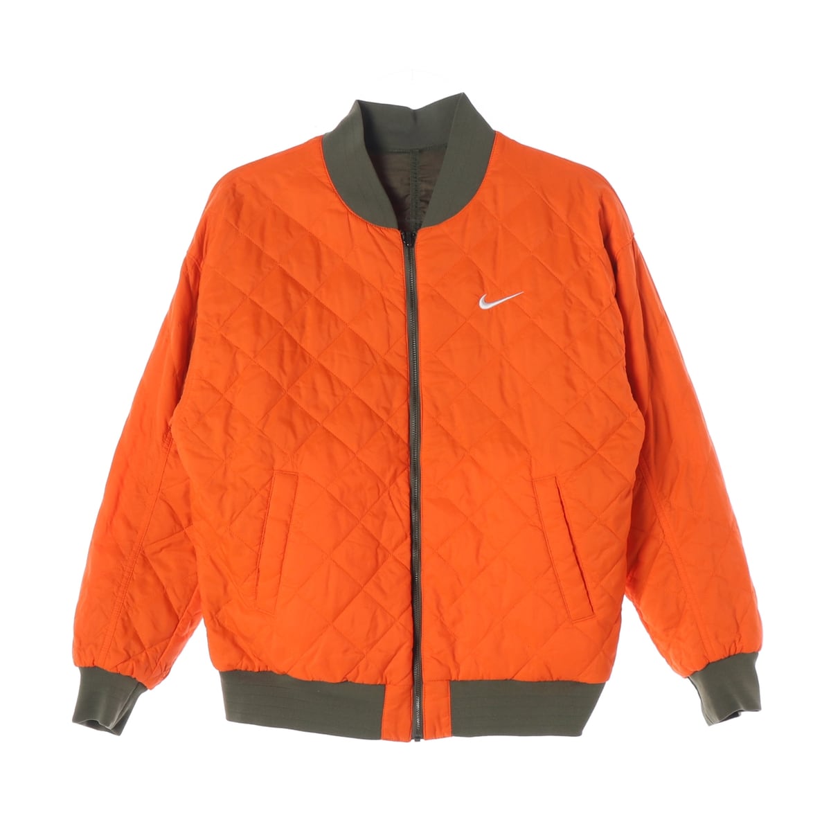 나이키 22FW 리버서블 바시티 퀼팅 블루종 봄버 재킷 점퍼 올리브  상세 이미지 1