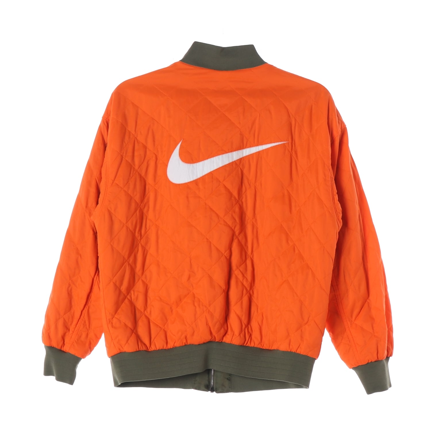 나이키 22FW 리버서블 바시티 퀼팅 블루종 봄버 재킷 점퍼 올리브  이미지 2