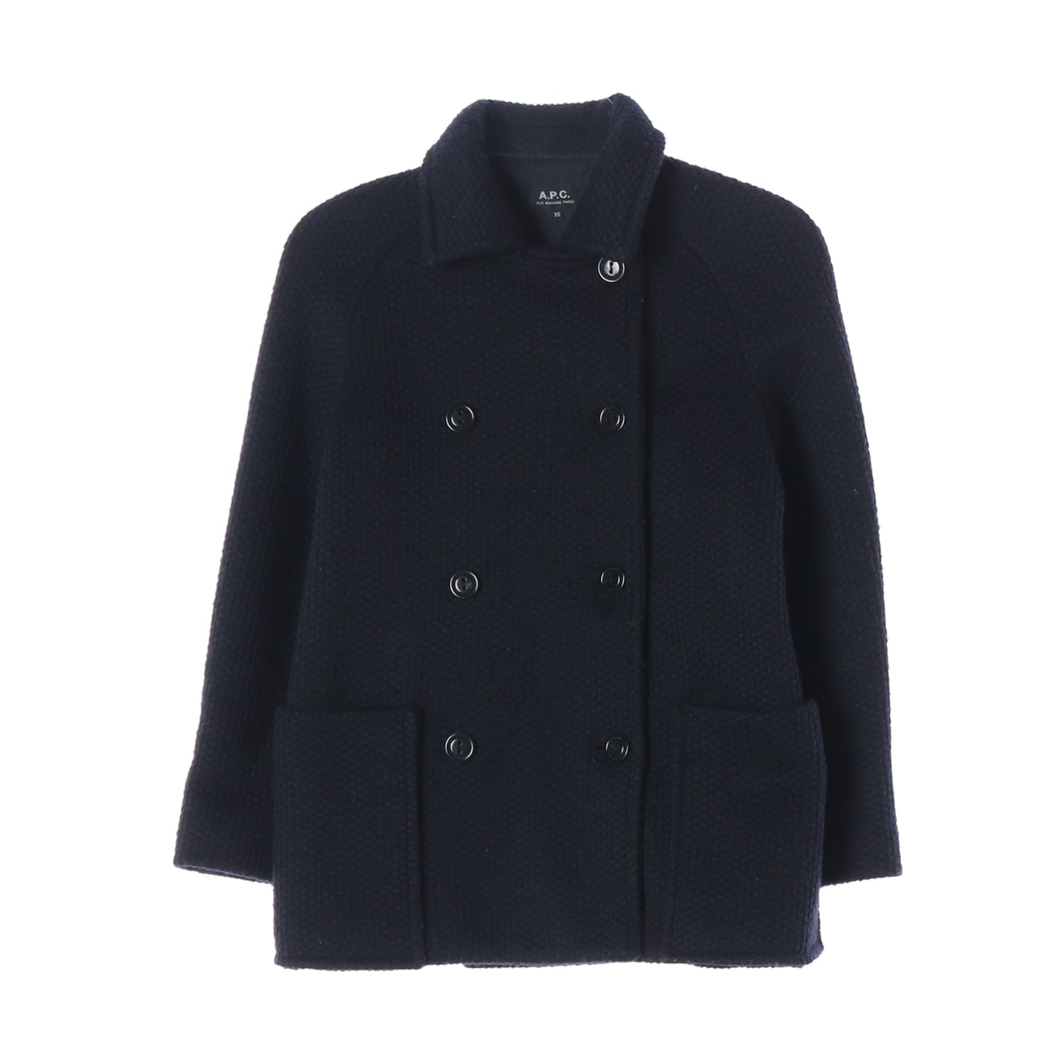 아페쎄 APC 블루 카반 마담 코트 더블 버튼 울 블렌드 숏 코트 이미지 1