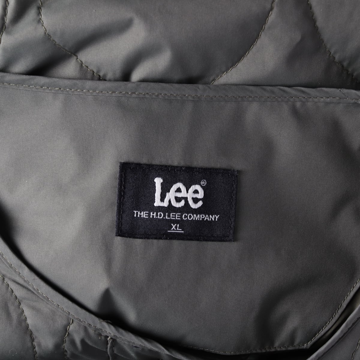 리 Lee 22FW 라운드 퀼팅 경량 패딩 재킷 카키 상세 이미지 3