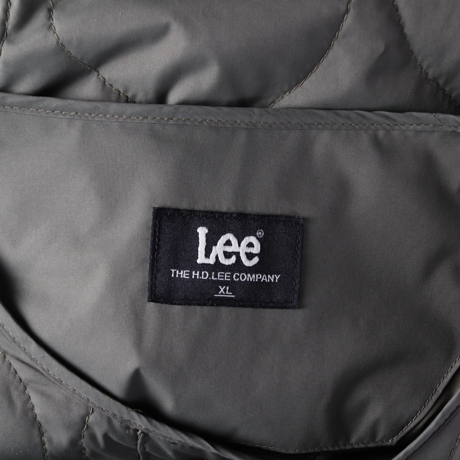 리 Lee 22FW 라운드 퀼팅 경량 패딩 재킷 카키 이미지 3
