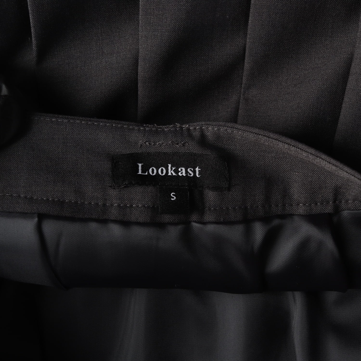 룩캐스트 23FW 키라 울 플리츠 롱 스커트 치마 차콜  이미지 3