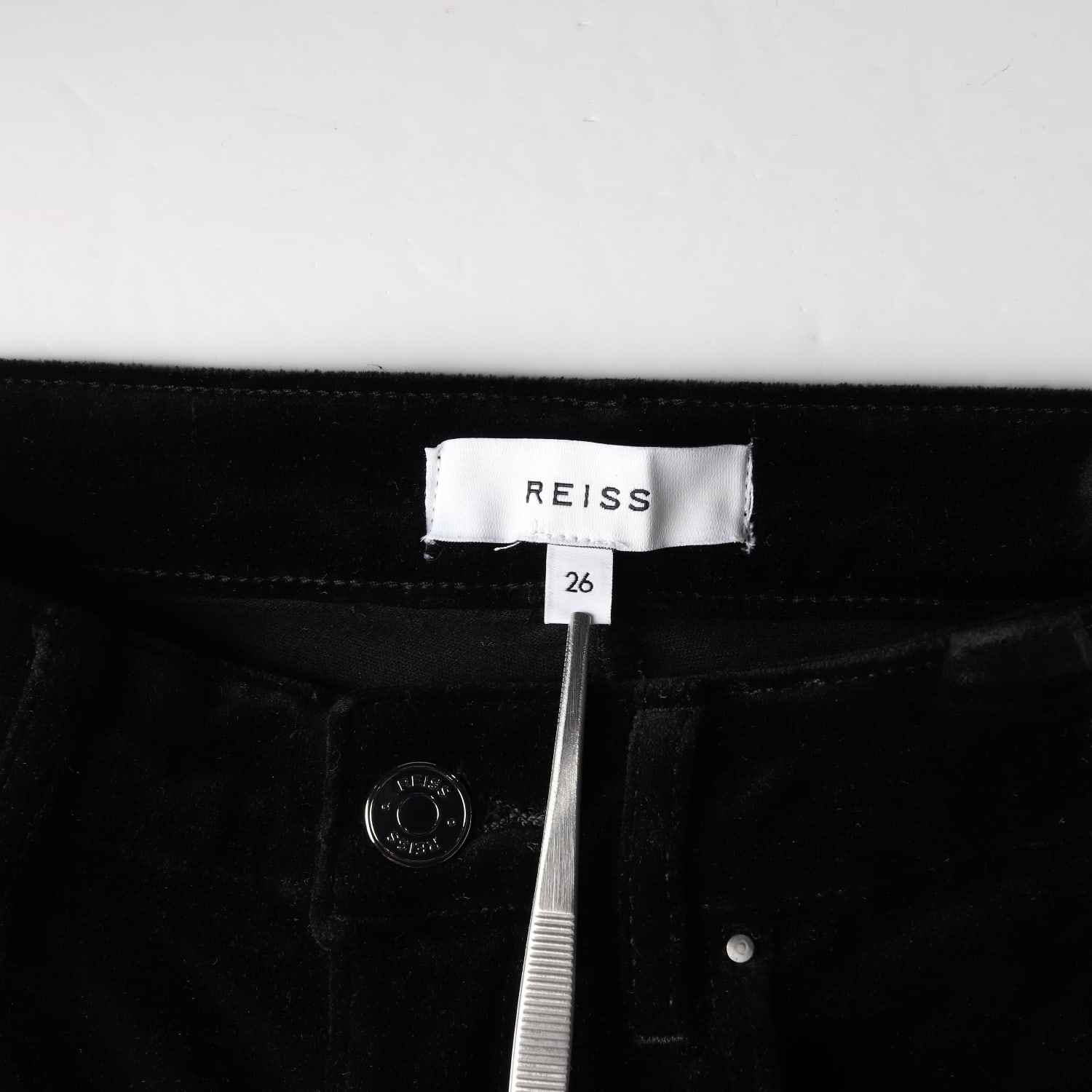 리스 REISS 벨벳 슬림 스키니 데님 코튼 팬츠 바지  이미지 3