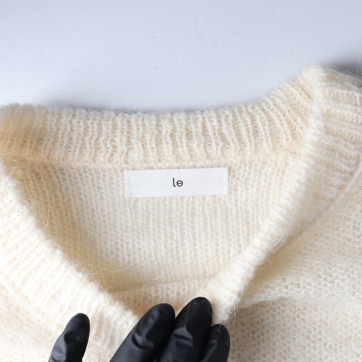 르 Le 22FW 알파카 블렌드 크롭 니트 스웨터 상세 이미지 3