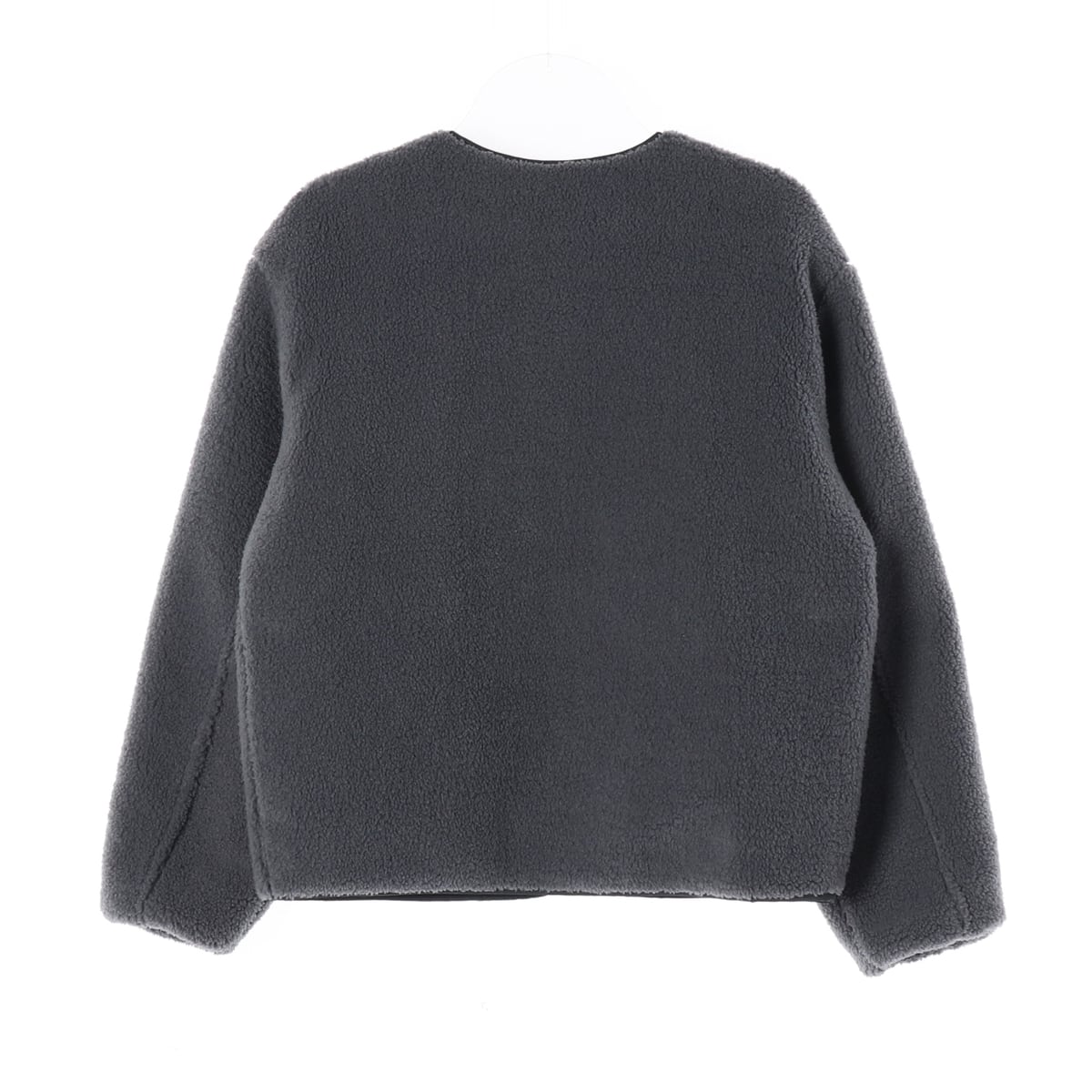 커버낫 22FW 리버서블 플리스 퀼팅 패딩 재킷 차콜 블랙 상세 이미지 2