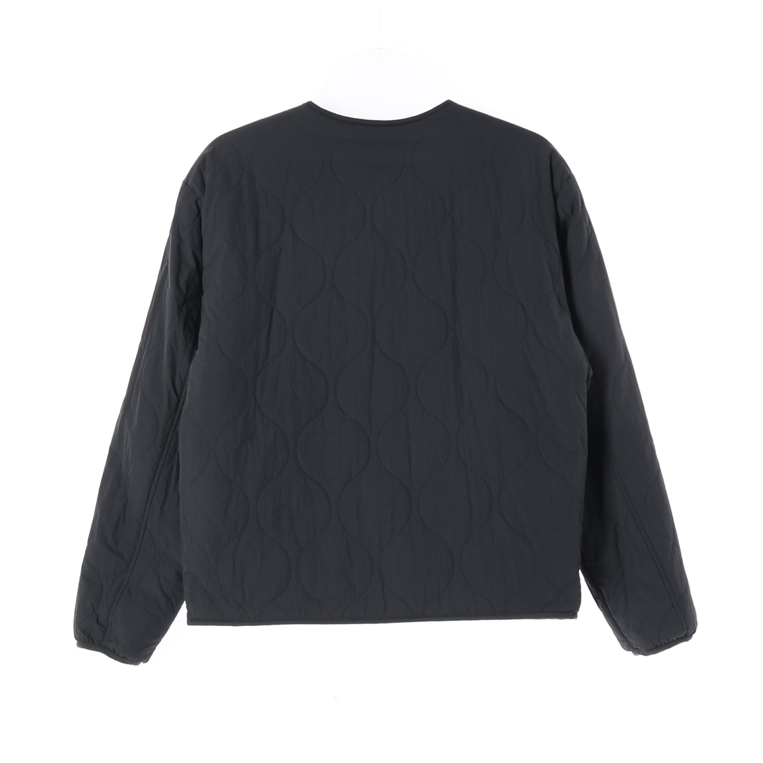 커버낫 22FW 리버서블 플리스 퀼팅 패딩 재킷 차콜 블랙 이미지 4