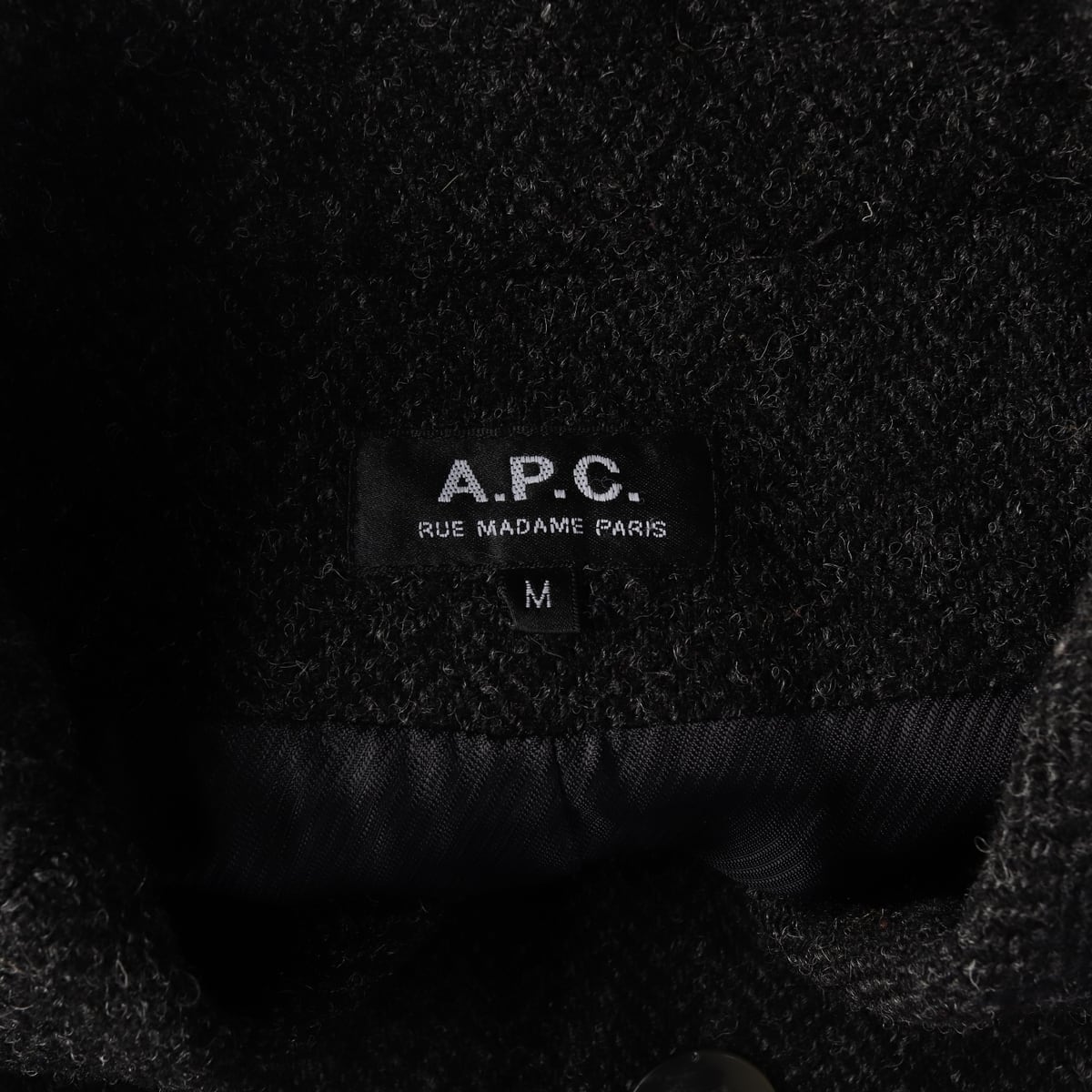 아페쎄 APC 울 100% 헤링본 싱글 롱 코트 상세 이미지 3