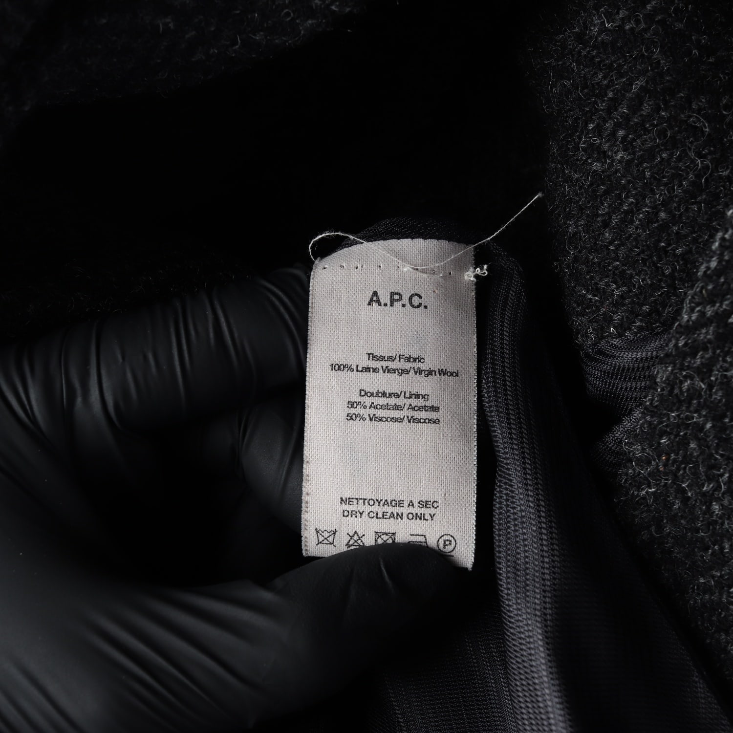 아페쎄 APC 울 100% 헤링본 싱글 롱 코트 이미지 4