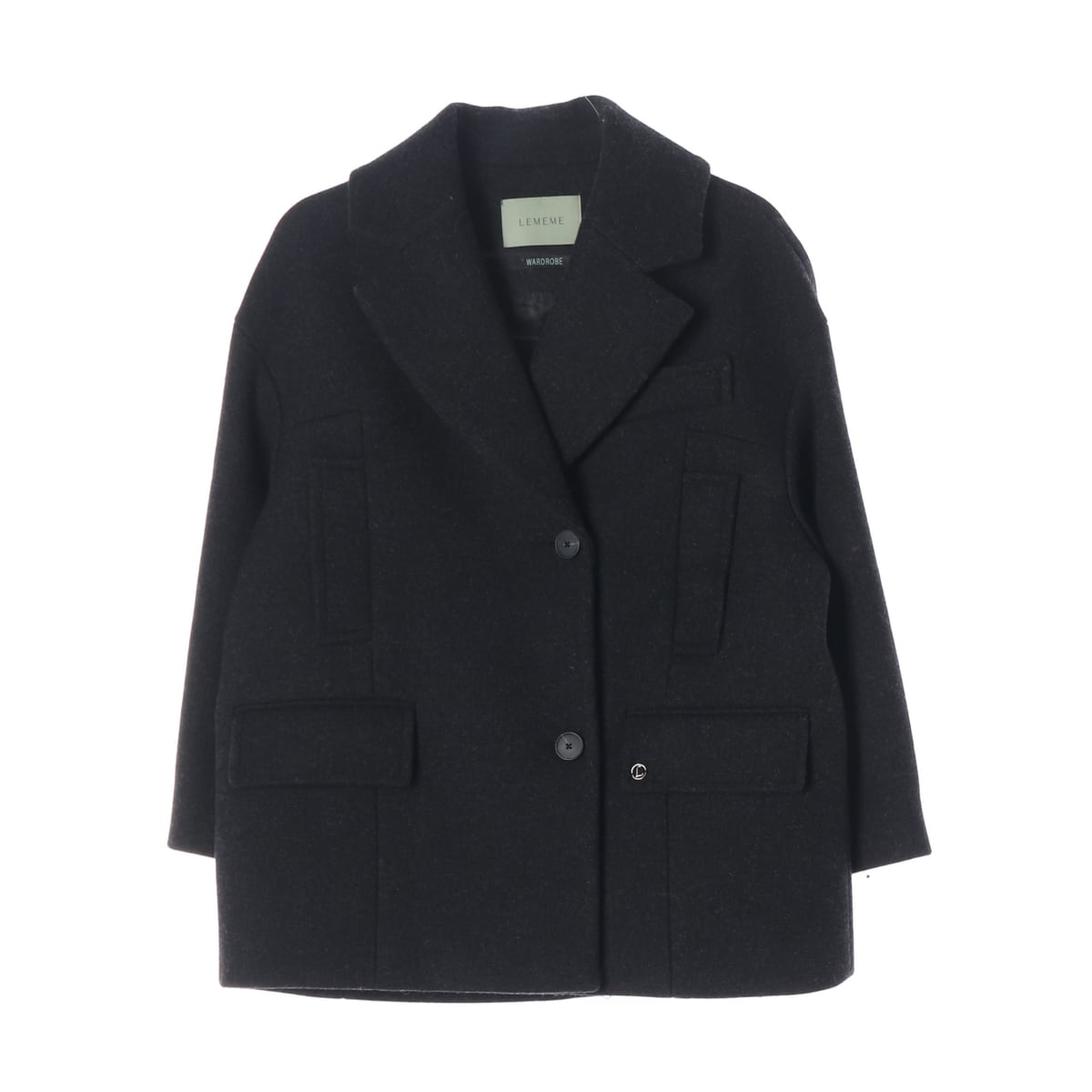 르메메 23FW 울 블렌드 CIEL 씨엘 하프 코트 그레이 상세 이미지 1
