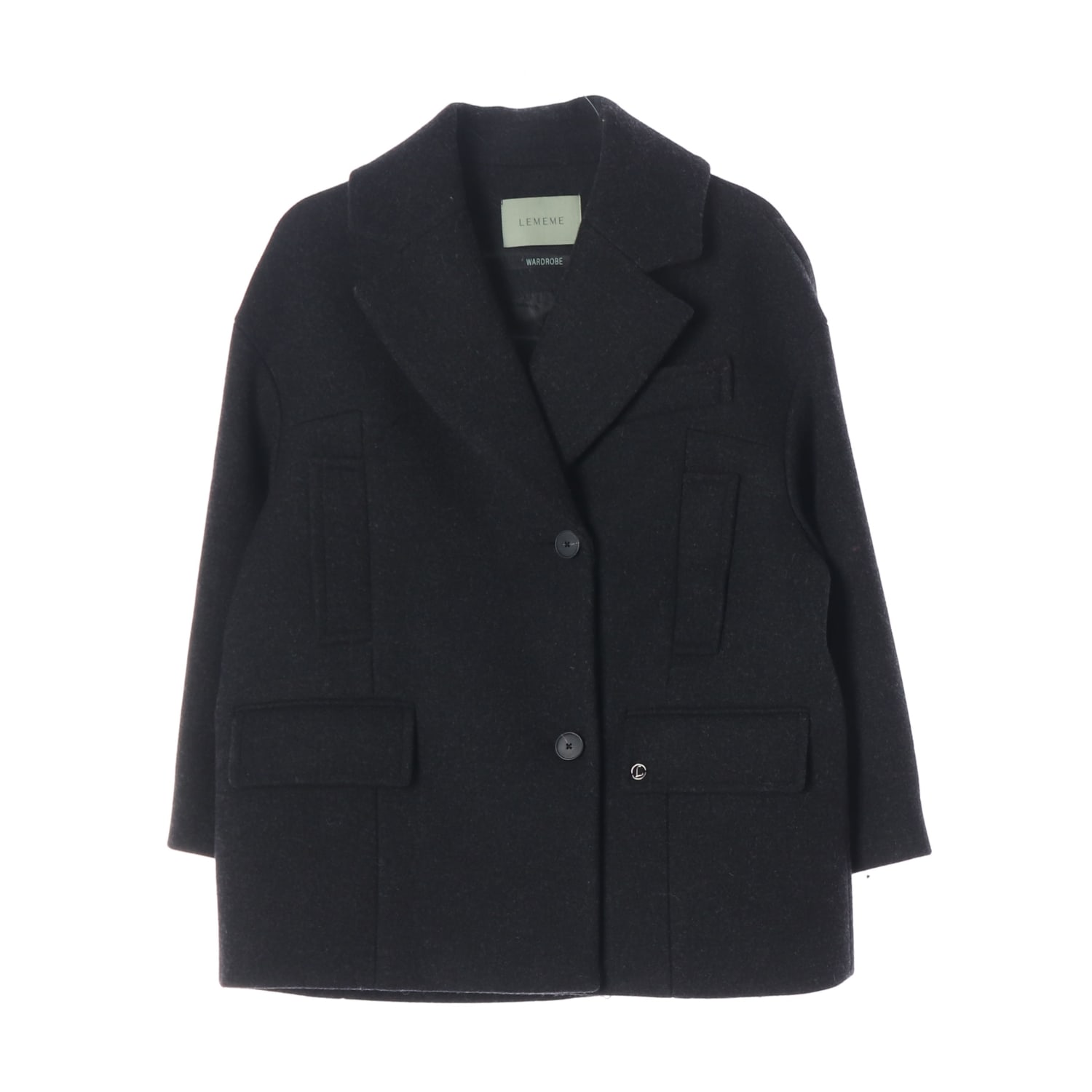 르메메 23FW 울 블렌드 CIEL 씨엘 하프 코트 그레이 이미지 1