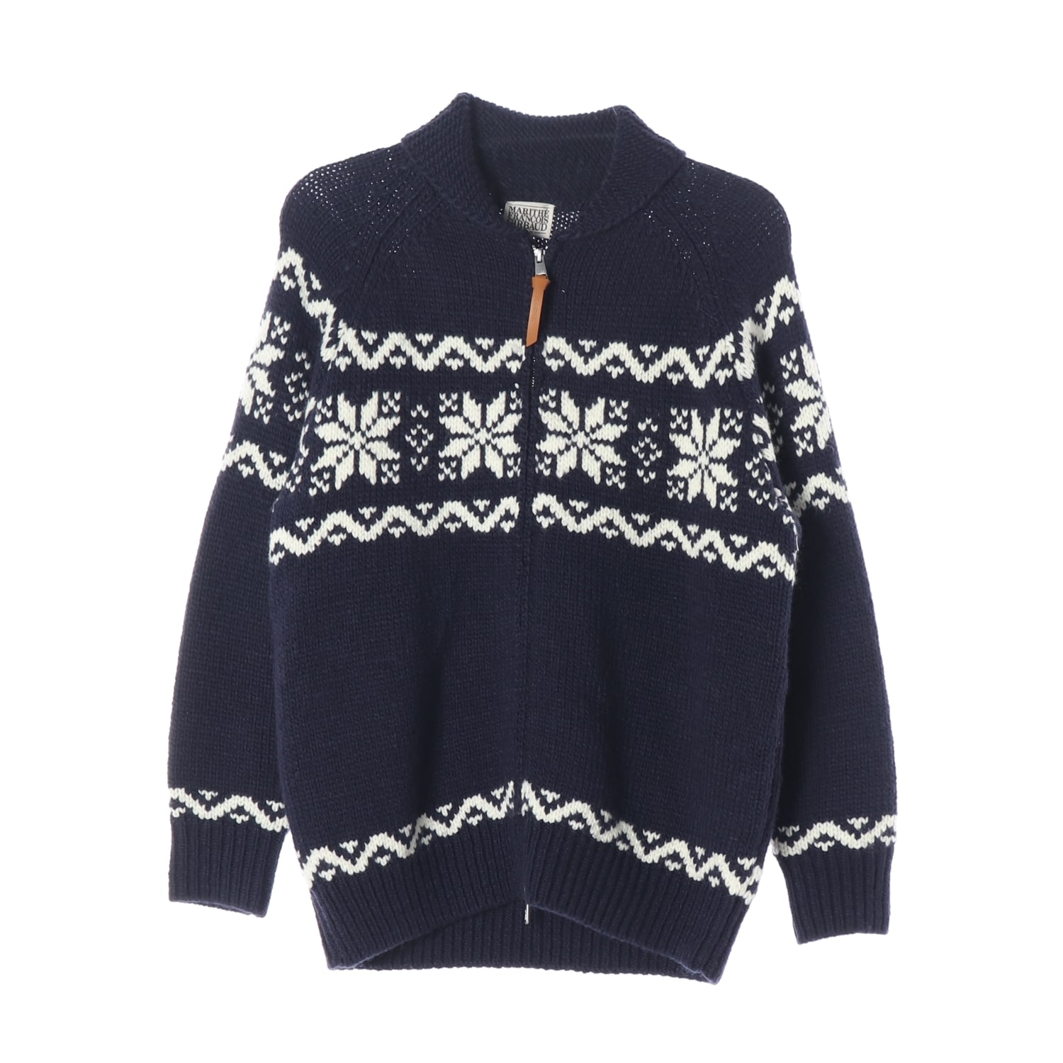 마리떼 프랑소와 저버 25FW 노르딕 코위찬 네이비 울 니트 가디건 이미지 1