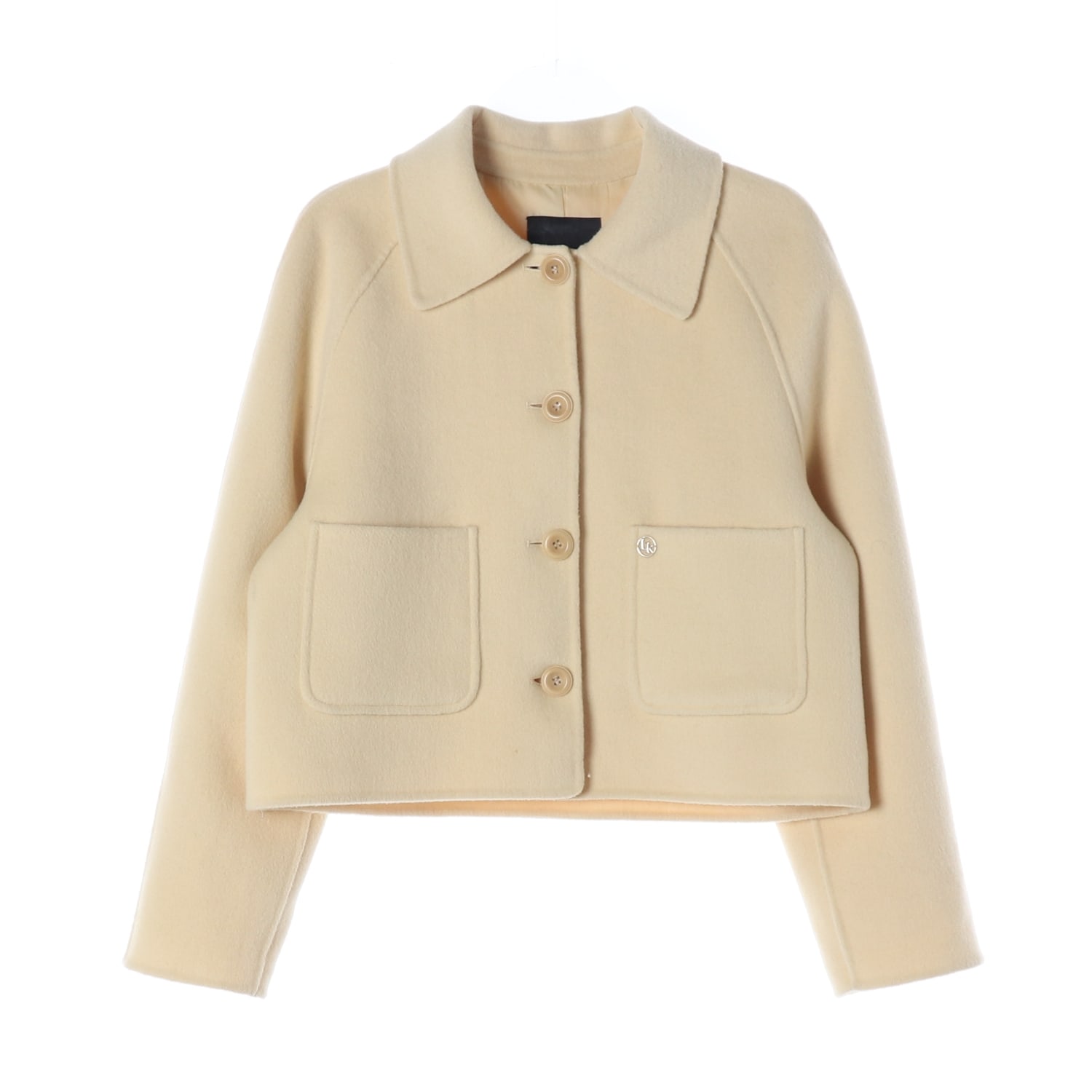 룩캐스트 23FW 울 블렌드 헤이즐 핸드메이드 재킷 숏 코트  이미지 1