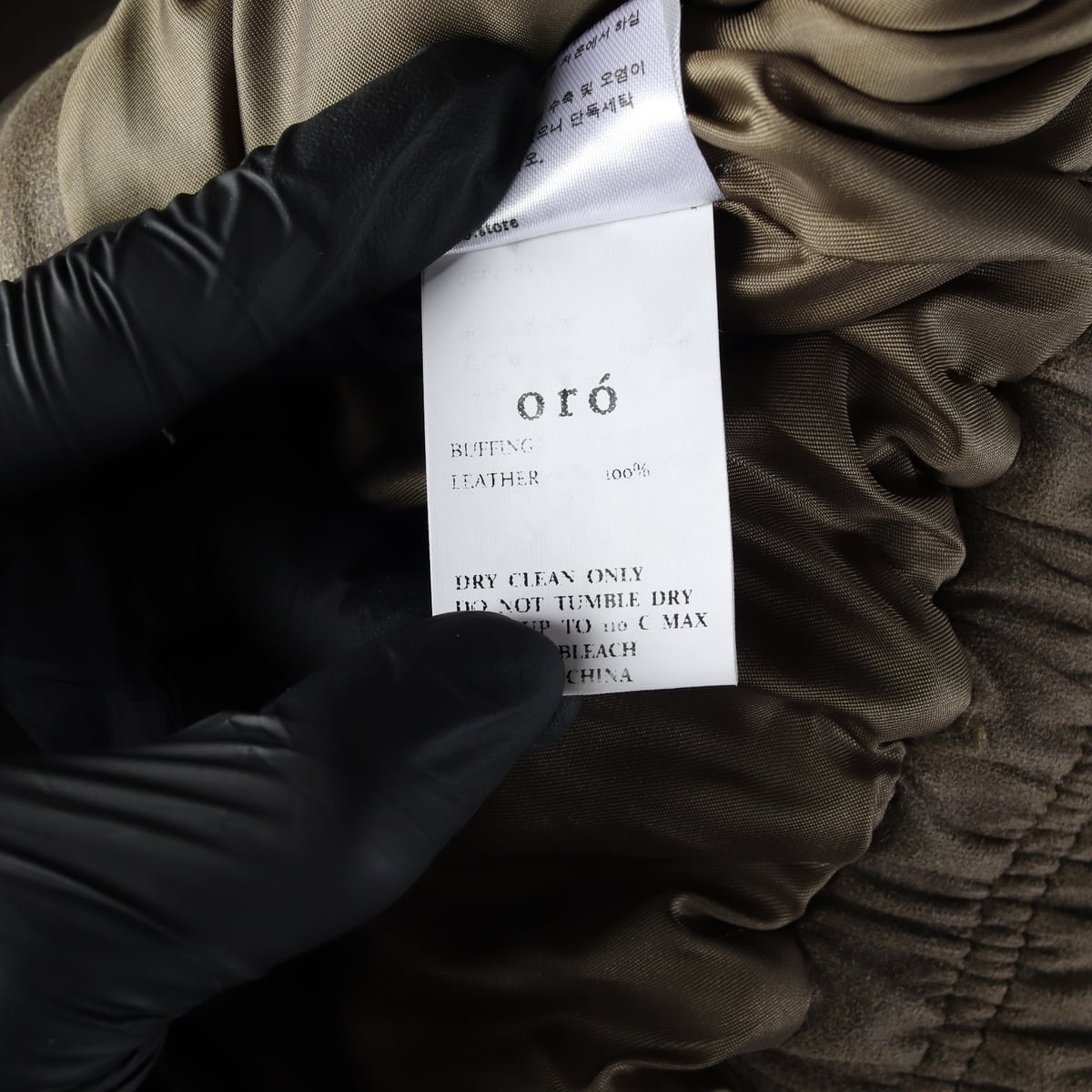 오로 ORO 버핑 레더 크롭 재킷 가죽 자켓 점퍼 상세 이미지 5