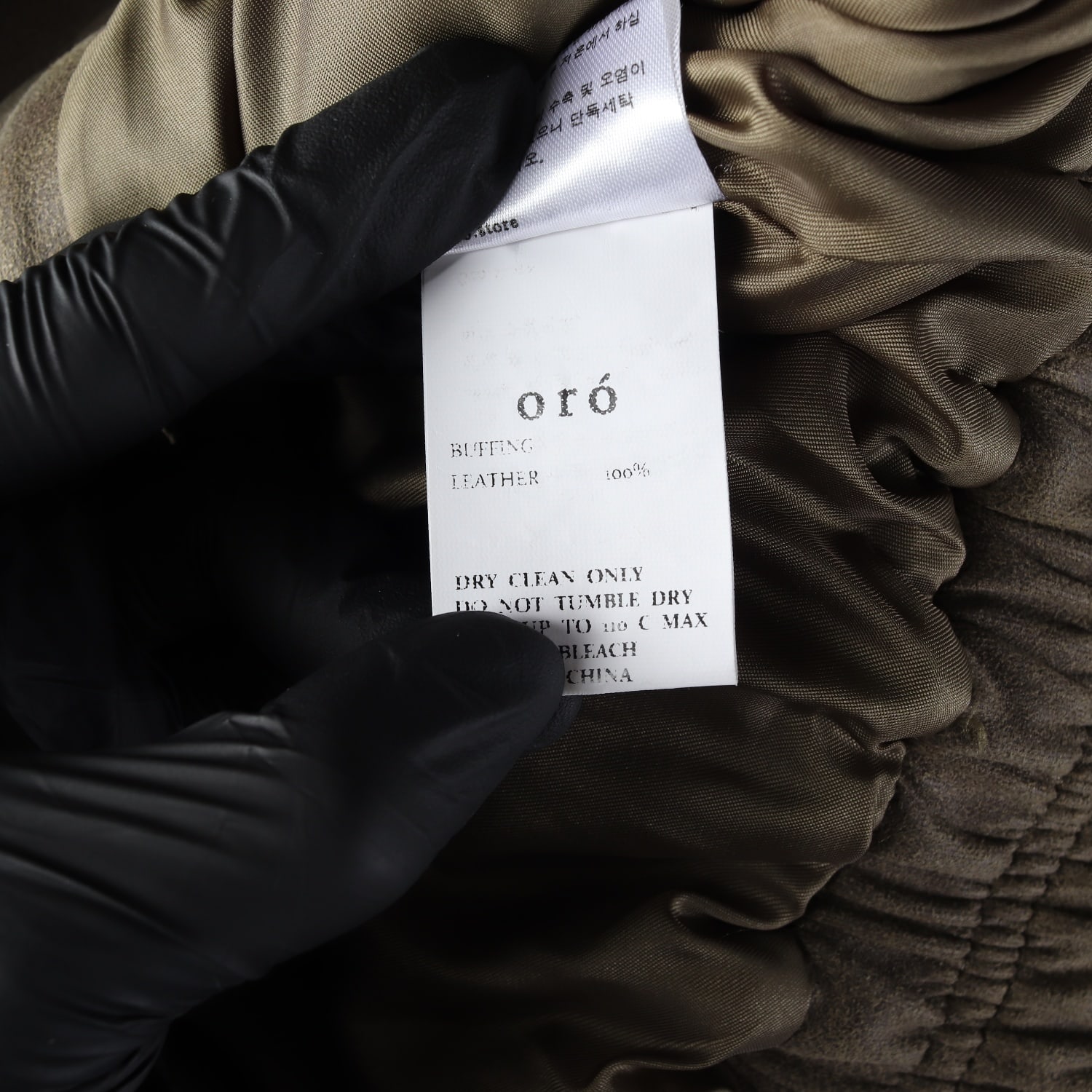 오로 ORO 버핑 레더 크롭 재킷 가죽 자켓 점퍼 이미지 5