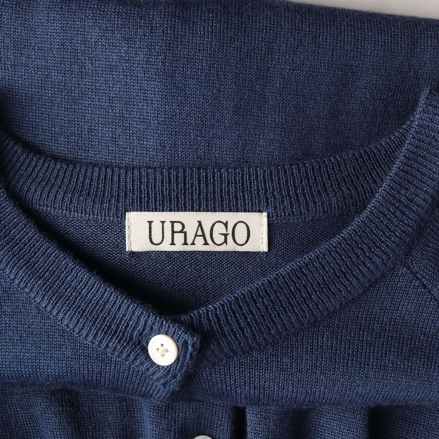 유라고 24FW 울블렌드 라운드 가디건 블루  이미지 3