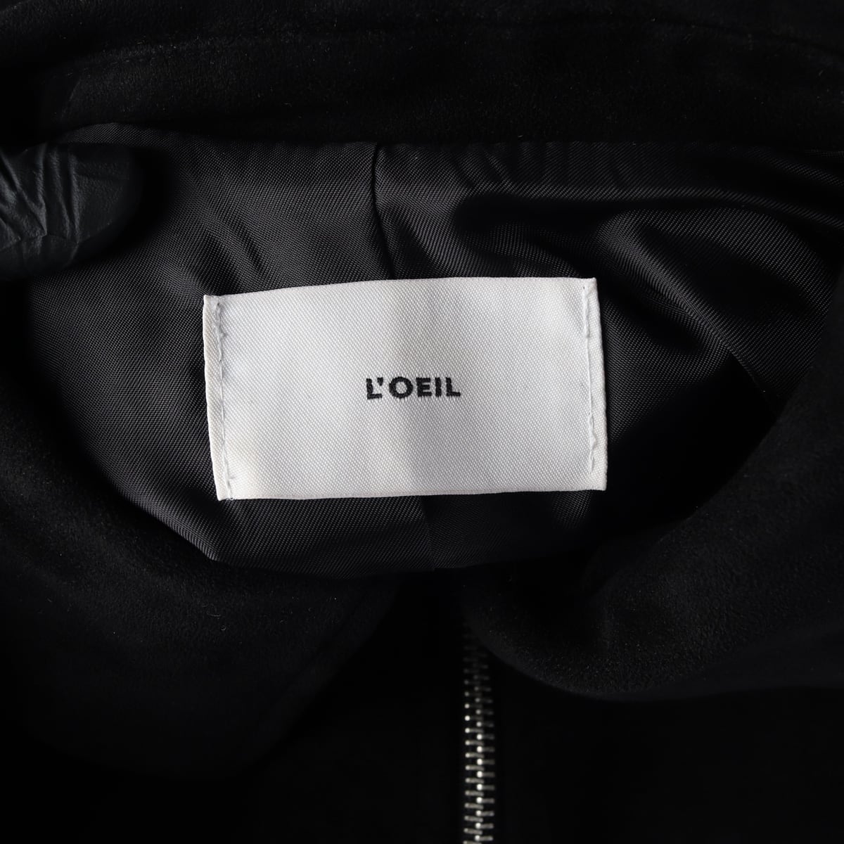 로에일 클래식 스웨이드 크롭 자켓 재킷 블랙 상세 이미지 3