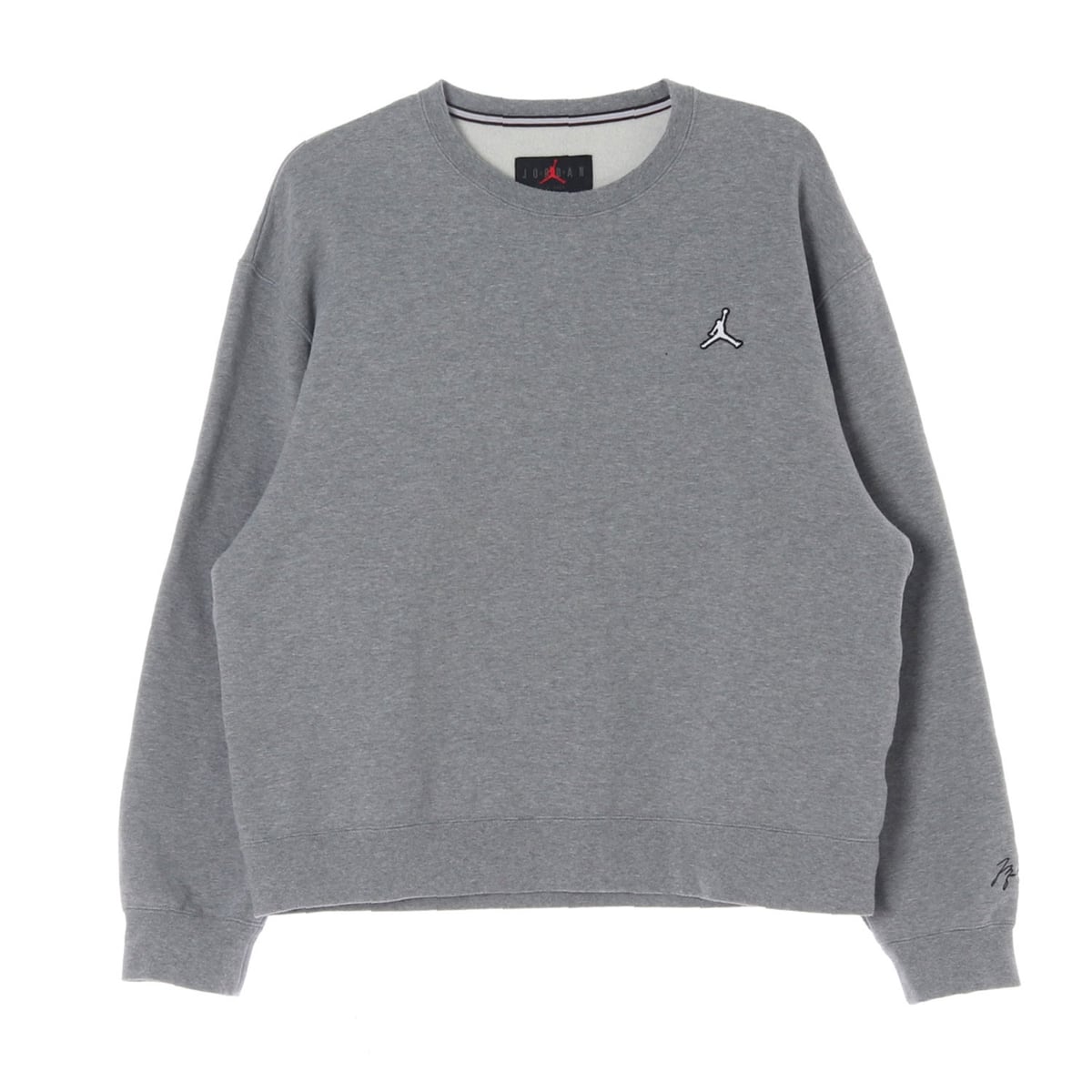 나이키 조던 21FW 로고 자수 맨투맨 기모 스웨트셔츠 그레이 상세 이미지 1
