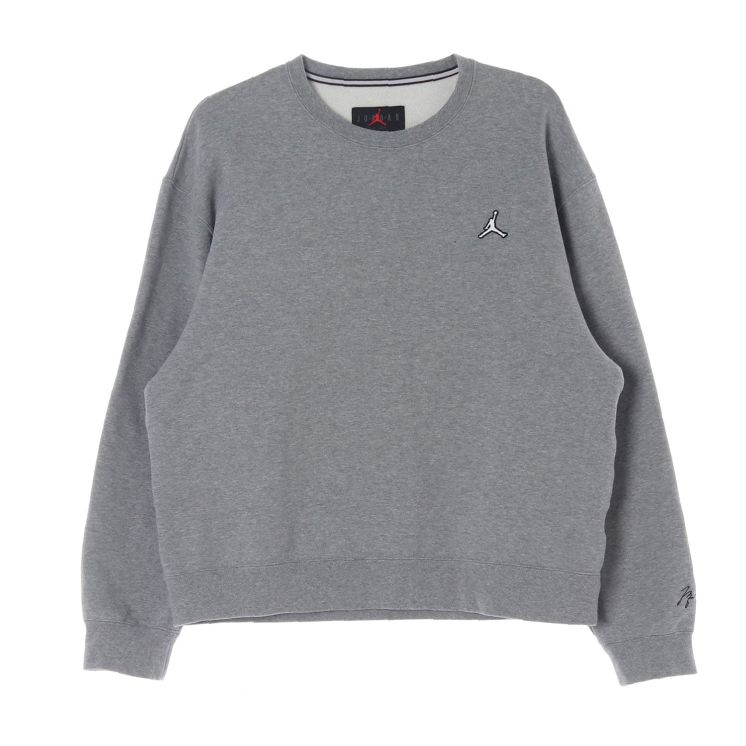 나이키 조던 21FW 로고 자수 맨투맨 기모 스웨트셔츠 그레이 이미지 1