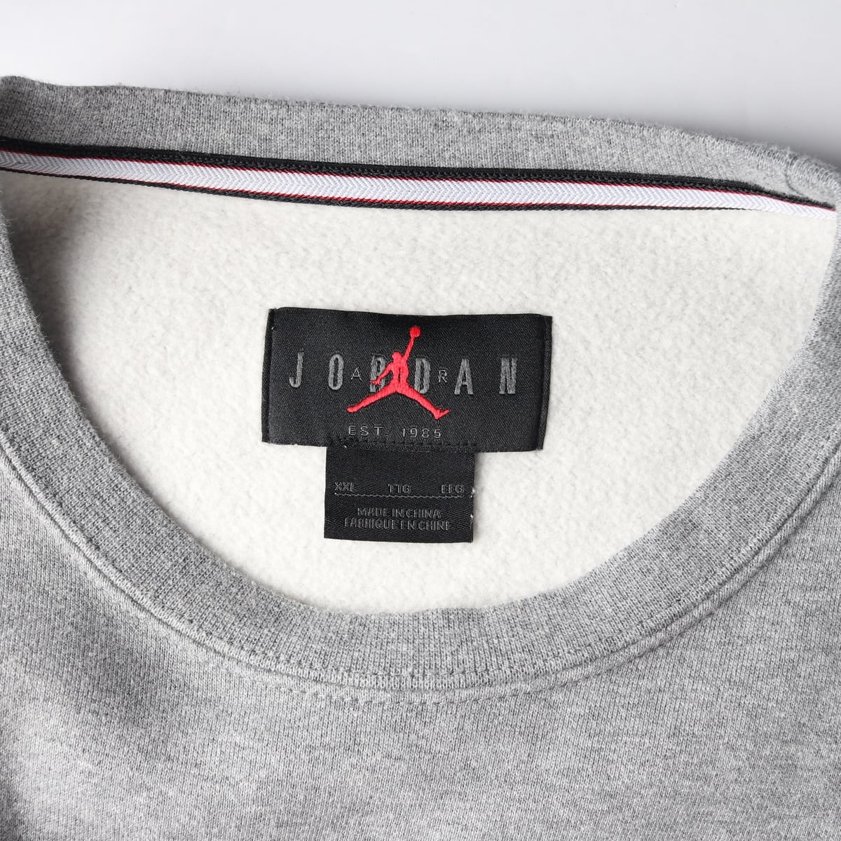 나이키 조던 21FW 로고 자수 맨투맨 기모 스웨트셔츠 그레이 상세 이미지 3