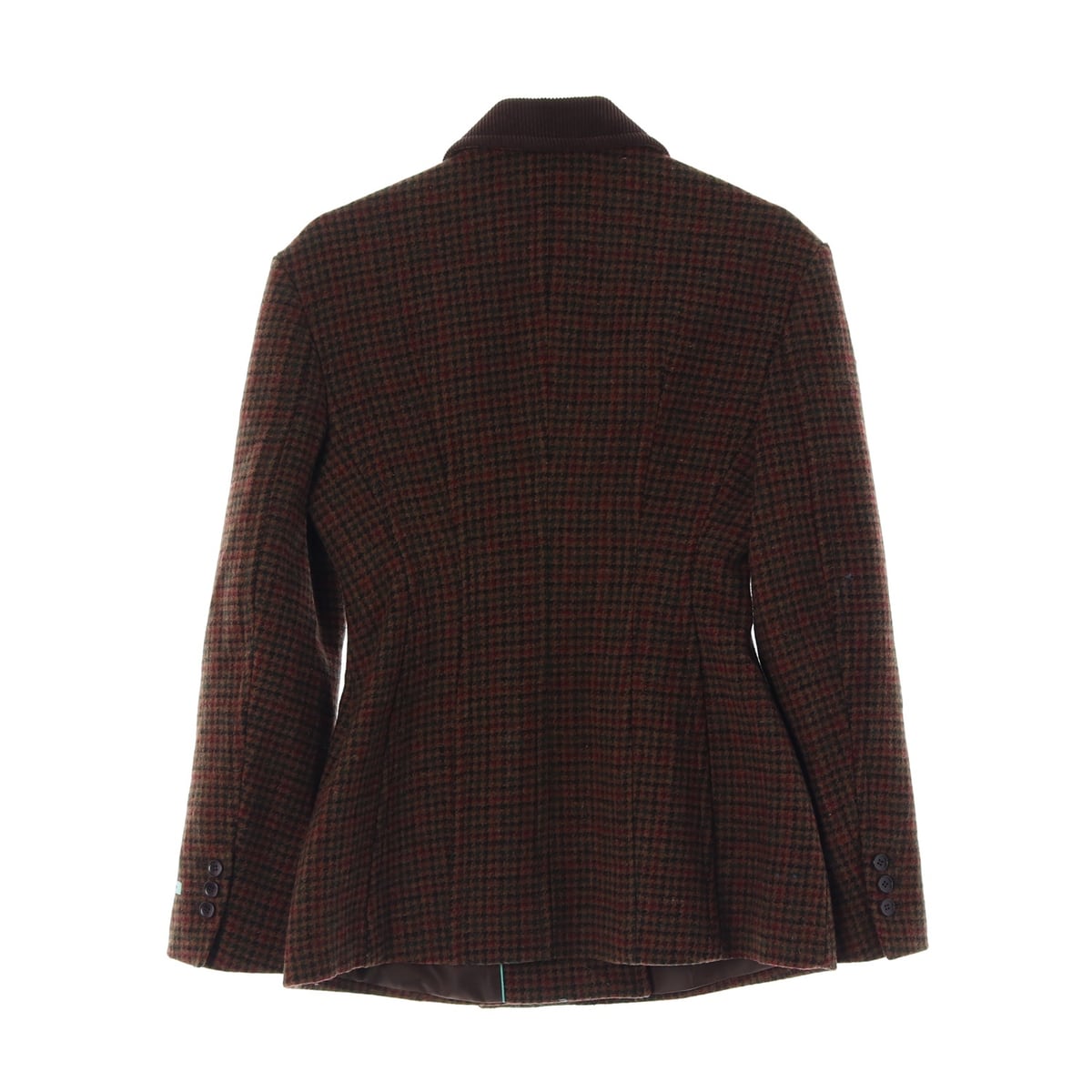 인스턴트펑크 22FW 슬림 더블 울 자켓 체크 재킷 브라운 상세 이미지 3