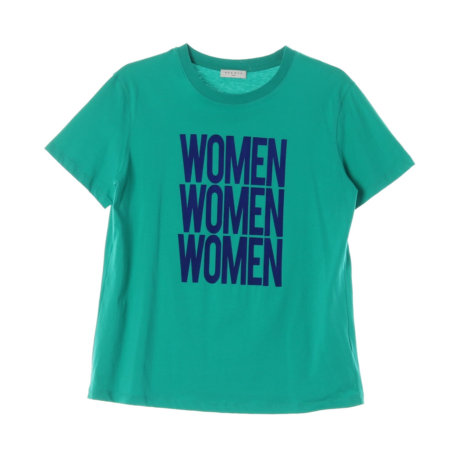 산드로 WOMEN 그래픽 프린트 반팔 티셔츠 그린 이미지 1