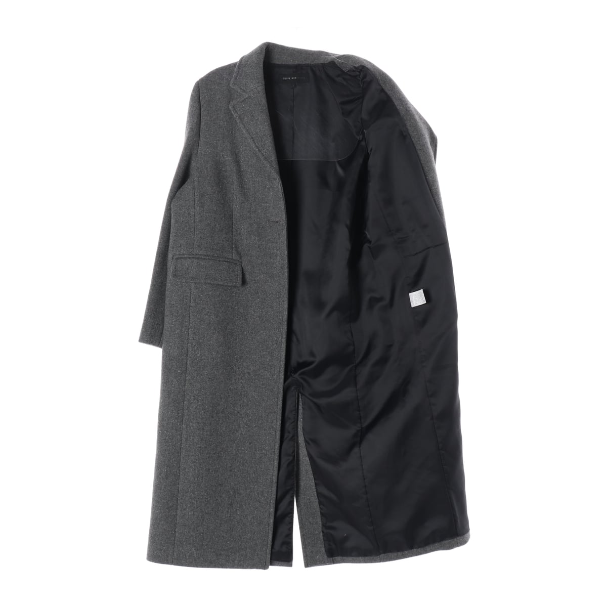 올리브데올리브 24FW 울 블렌드 그레이 롱 코트 상세 이미지 2