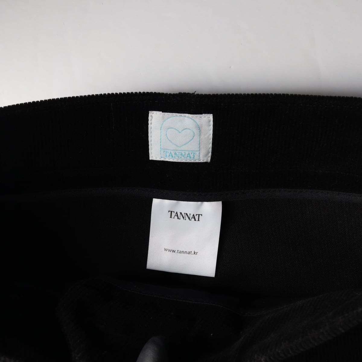 타낫 코듀로이 스트레이트 데님 팬츠 블랙  상세 이미지 3